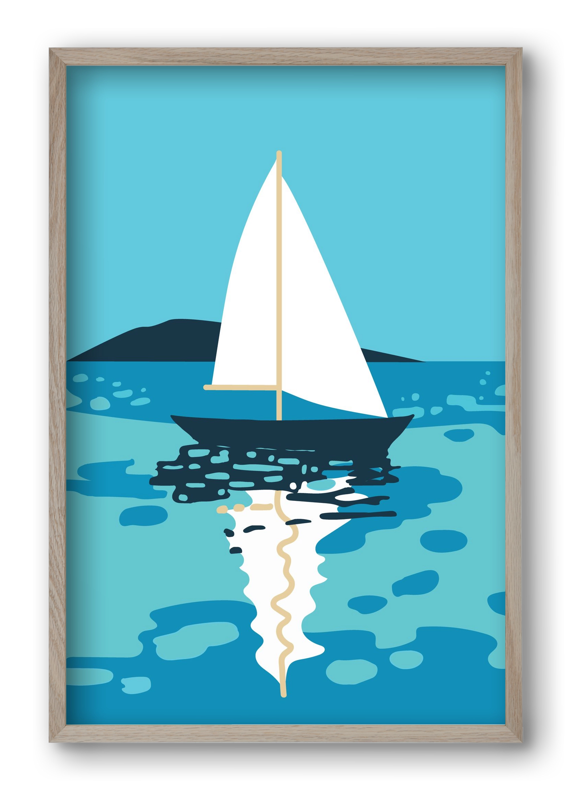 Nekem a Balaton..., 40x60 cm (40x60 cm), Tölgy keret