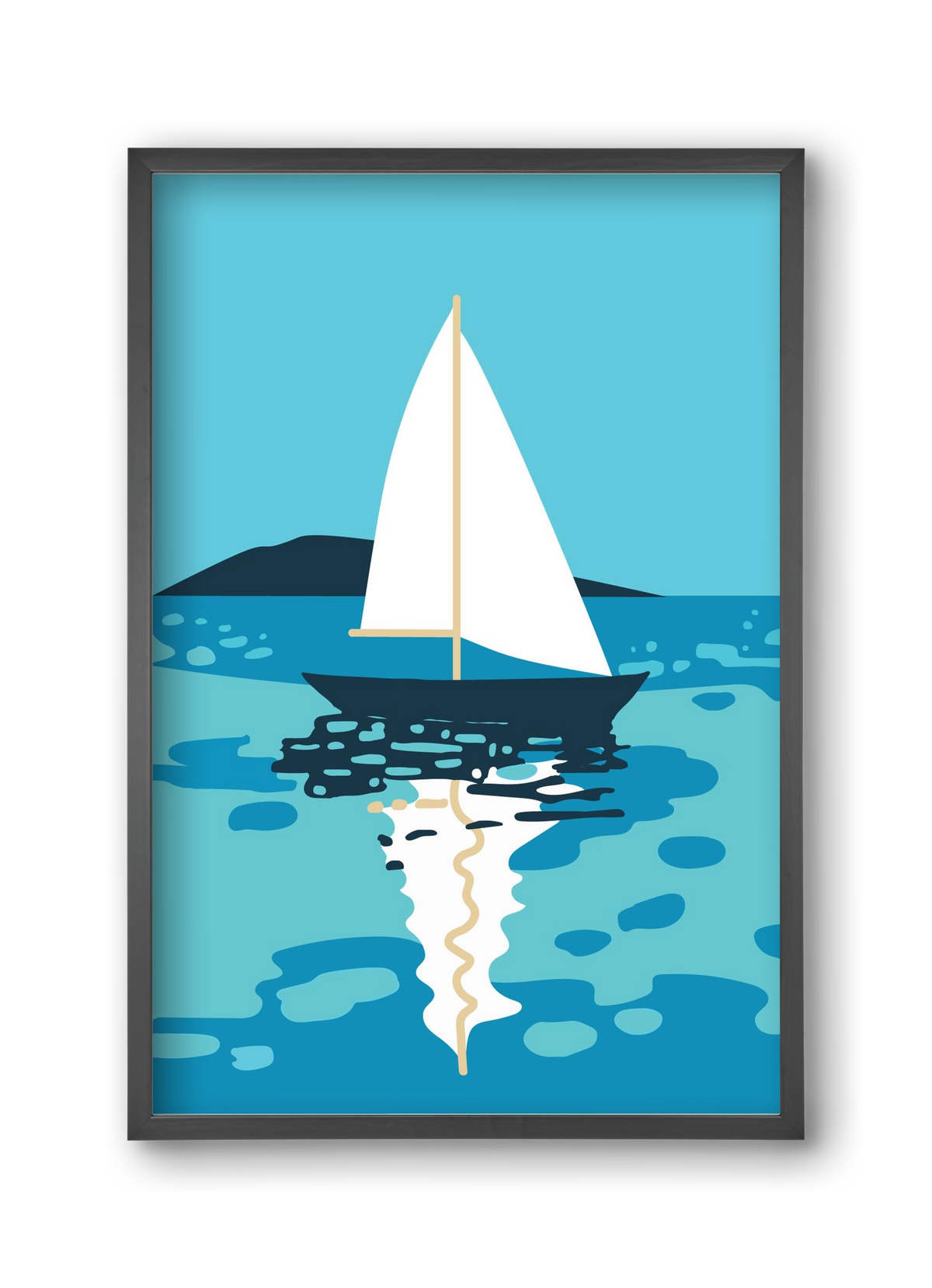 Nekem a Balaton..., 30x45 cm (30x45 cm), Fekete keret