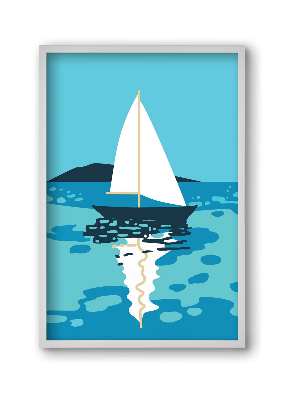 Nekem a Balaton..., 30x45 cm (30x45 cm), Fehér keret