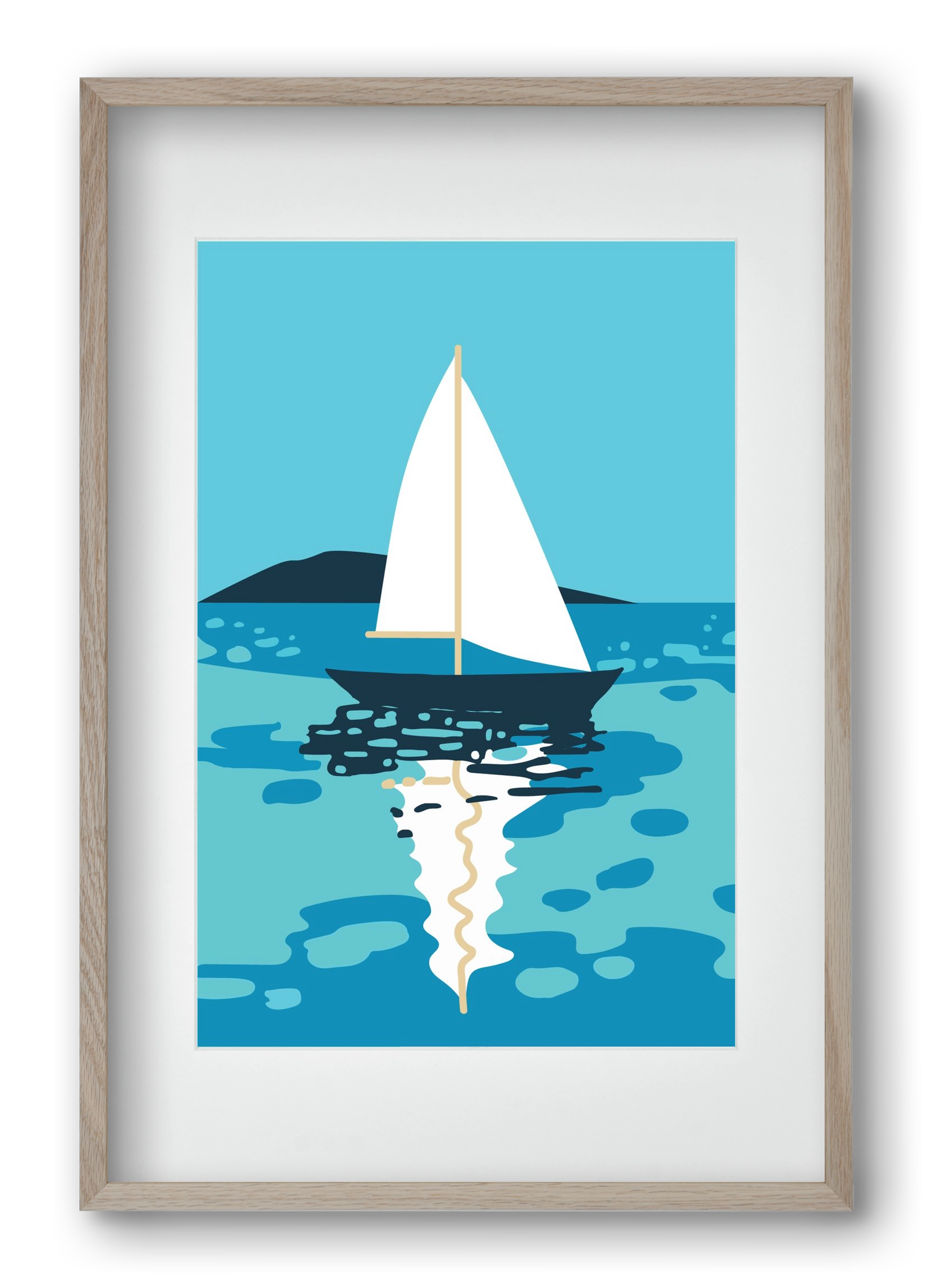 Nekem a Balaton..., 40x60 cm (30x45 cm), Tölgy keret, paszpartuval