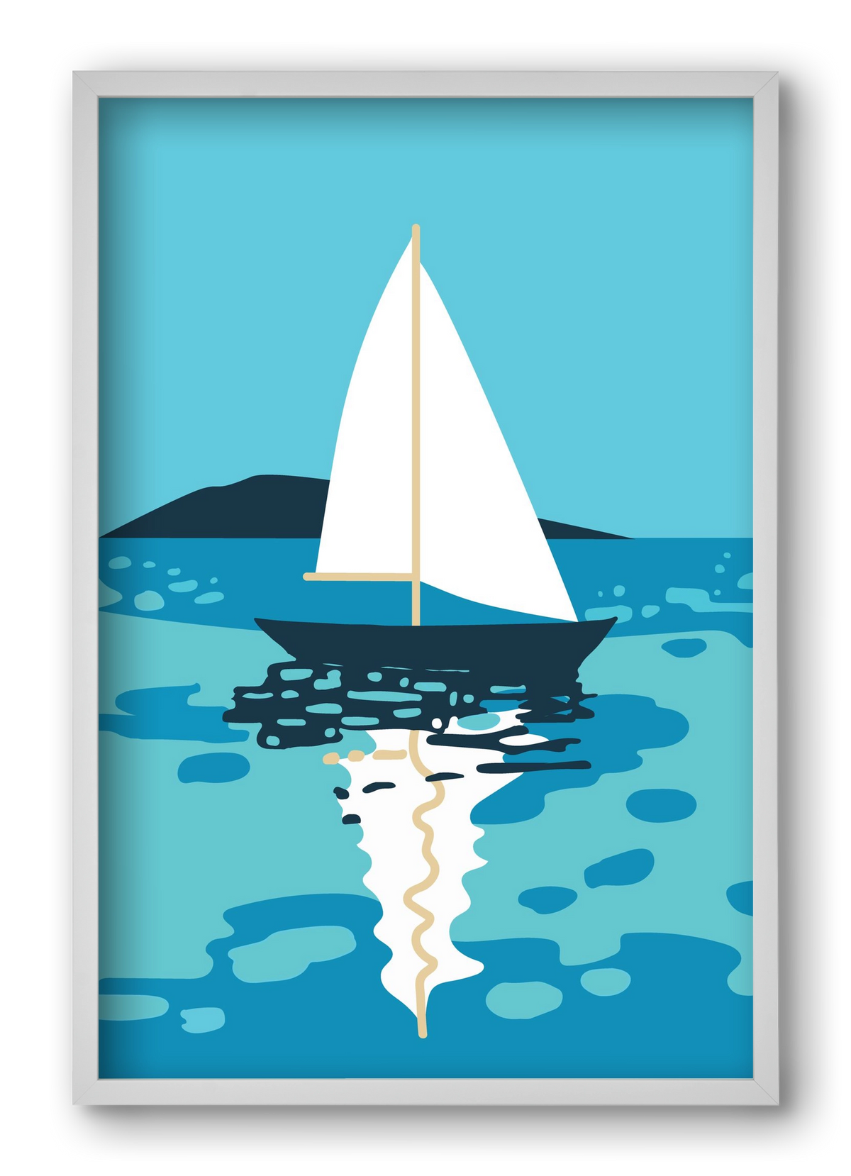 Nekem a Balaton..., 40x60 cm (40x60 cm), Fehér keret