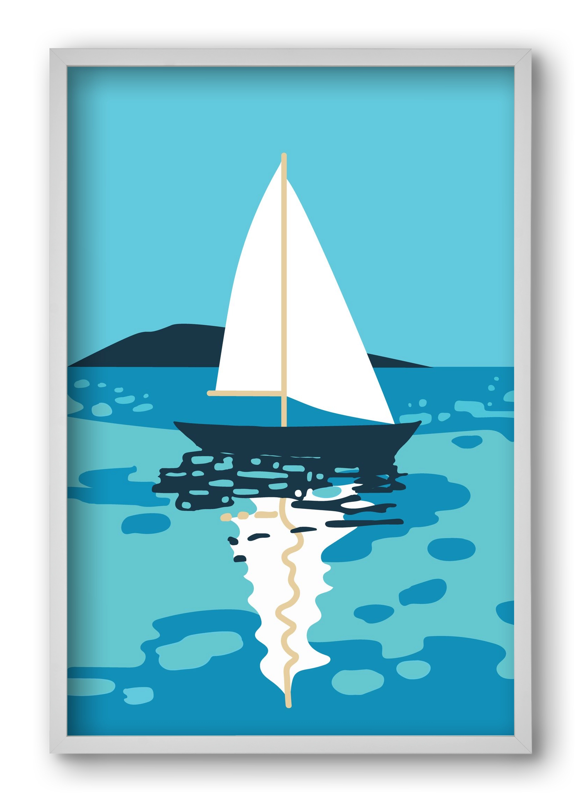 Nekem a Balaton..., 40x60 cm (40x60 cm), Fehér keret