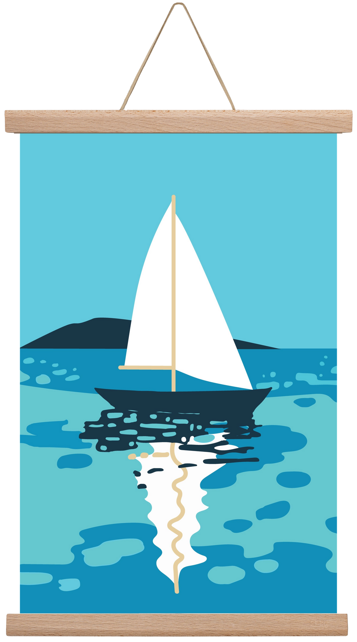 Nekem a Balaton..., 30x45 cm (30x45 cm), Tölgy akasztó