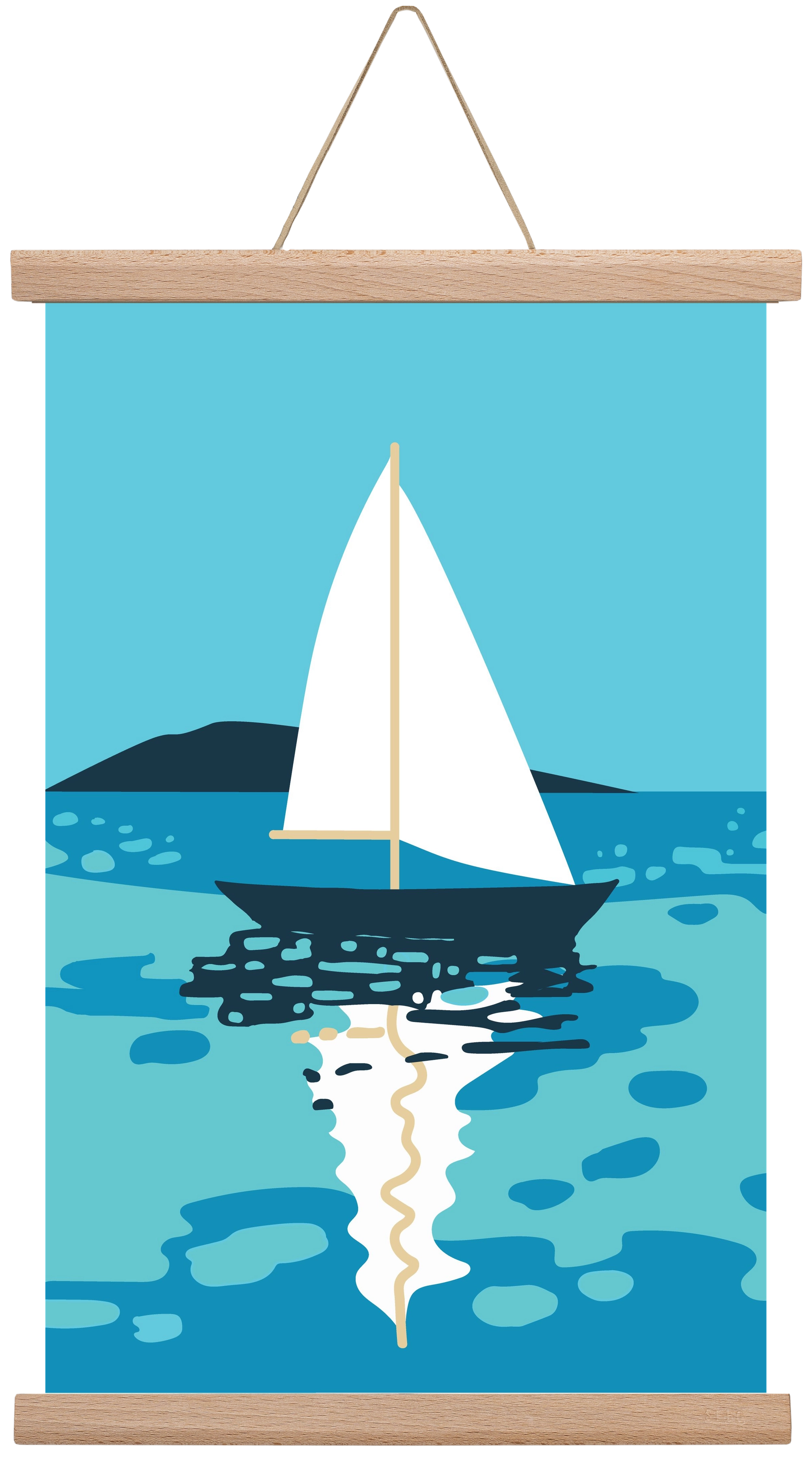 Nekem a Balaton..., 30x45 cm (30x45 cm), Tölgy akasztó