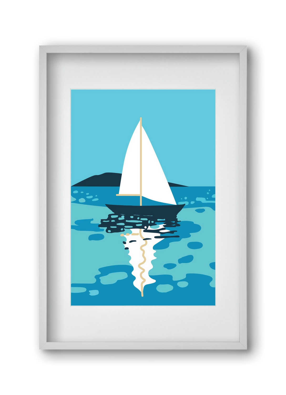 Nekem a Balaton..., 30x45 cm (20x30 cm), Fehér keret, paszpartuval