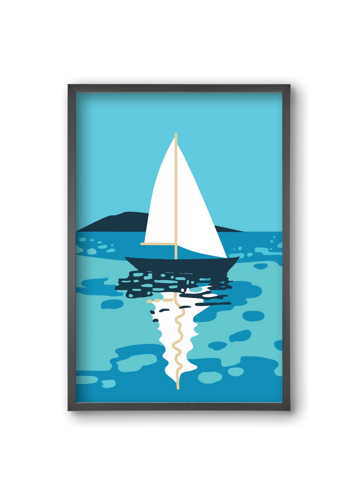 Nekem a Balaton..., 20x30 cm (20x30 cm), Fekete keret