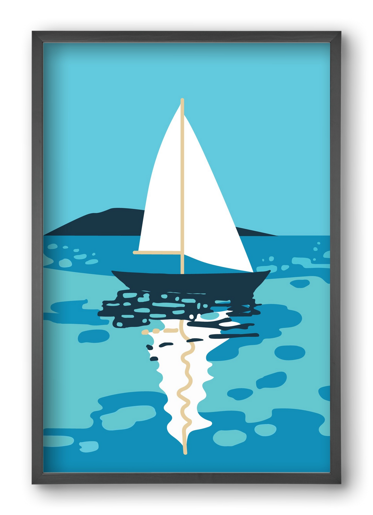 Nekem a Balaton..., 40x60 cm (40x60 cm), Fekete keret