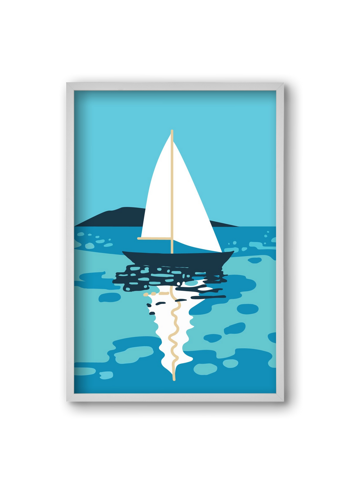 Nekem a Balaton..., 20x30 cm (20x30 cm), Fehér keret