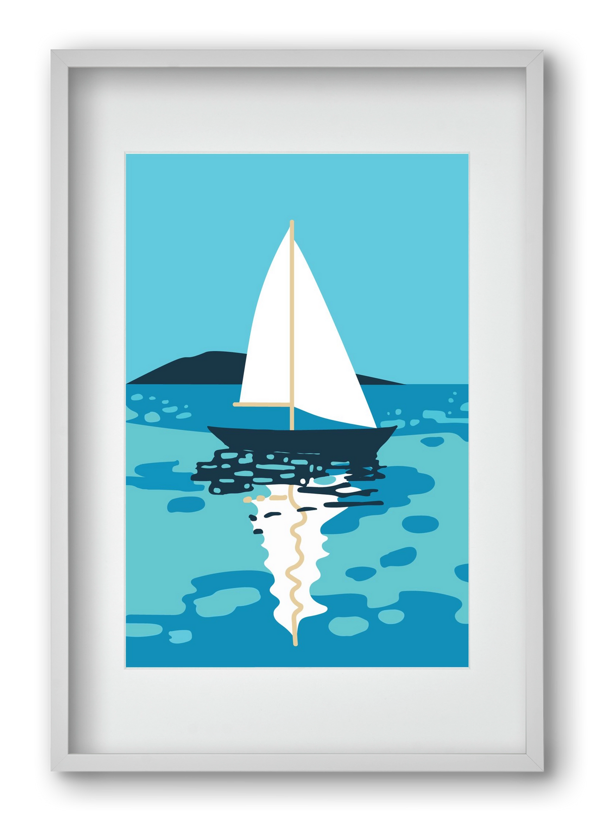 Nekem a Balaton..., 40x60 cm (30x45 cm), Fehér keret, paszpartuval