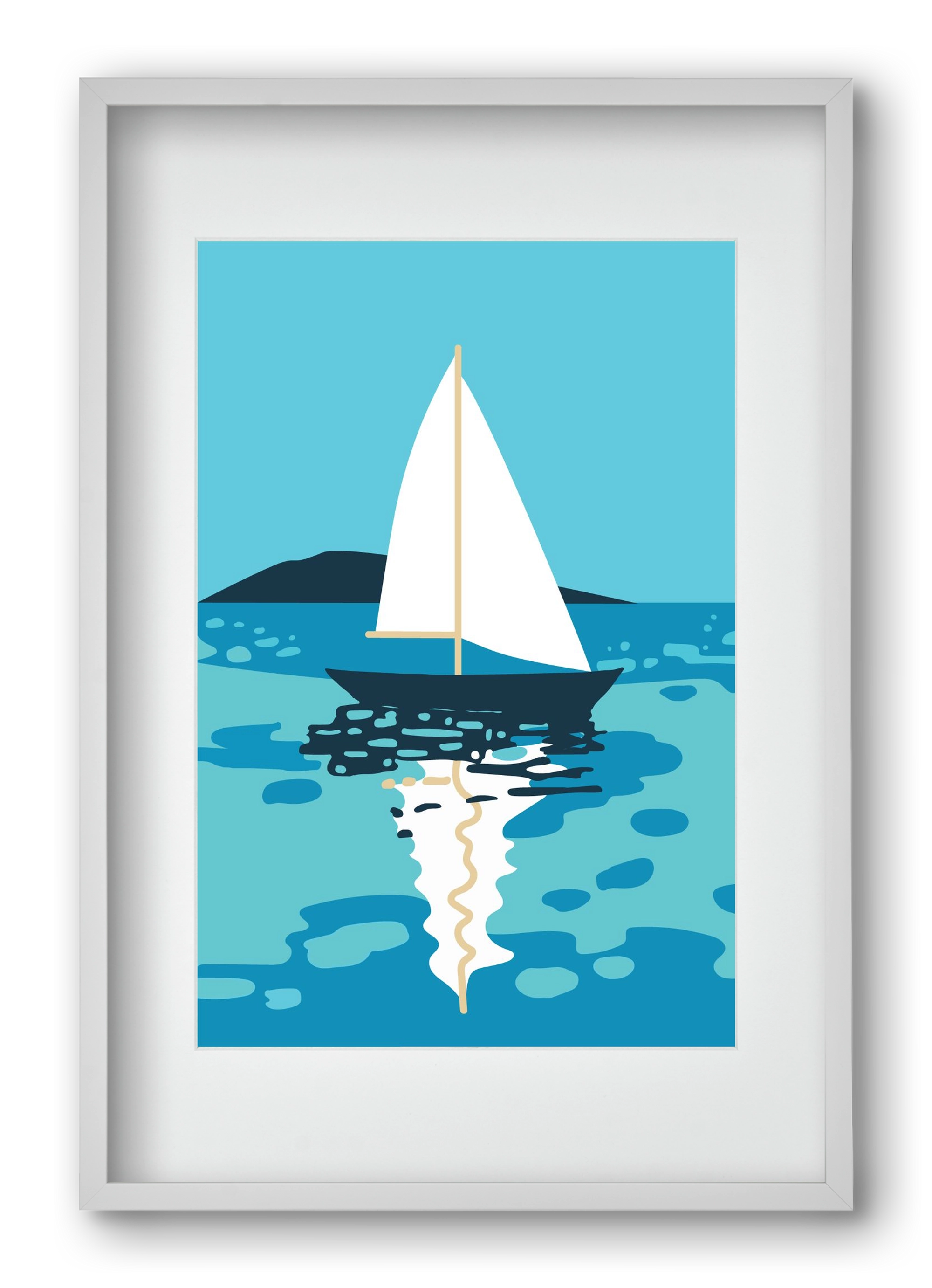 Nekem a Balaton..., 40x60 cm (30x45 cm), Fehér keret, paszpartuval