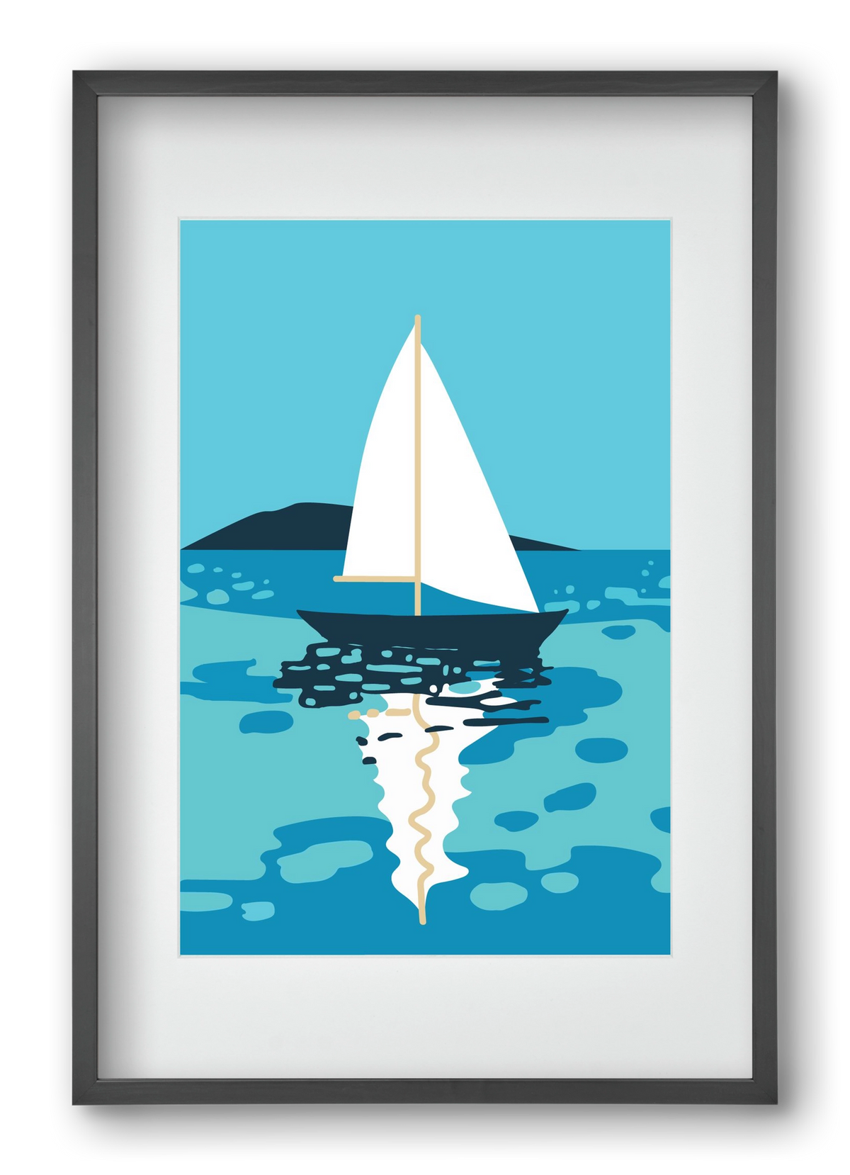 Nekem a Balaton..., 40x60 cm (30x45 cm), Fekete keret, paszpartuval