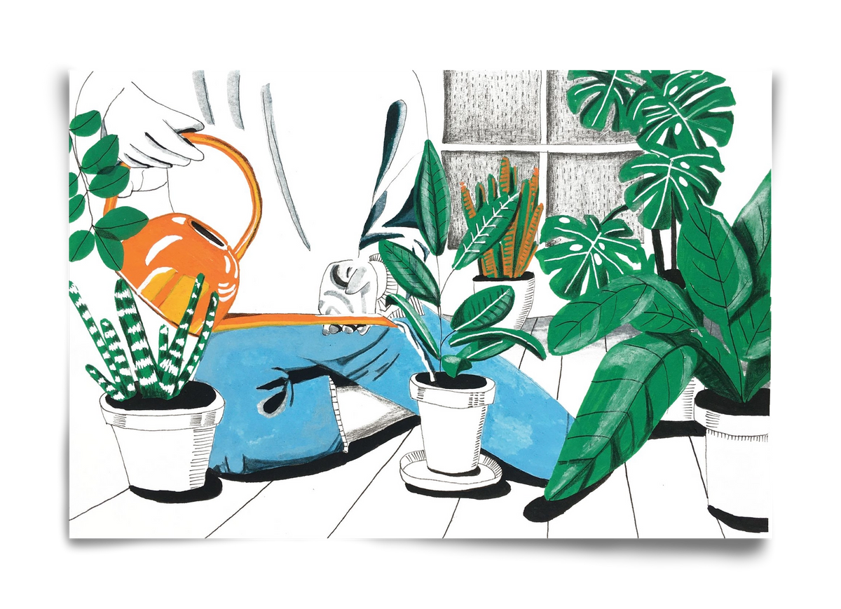 Kertészkedés, 60x40 cm, Keret nélkül