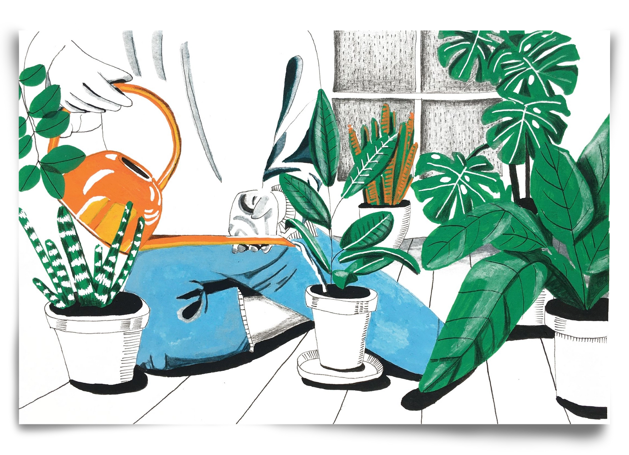 Kertészkedés, 90x60 cm, Keret nélkül