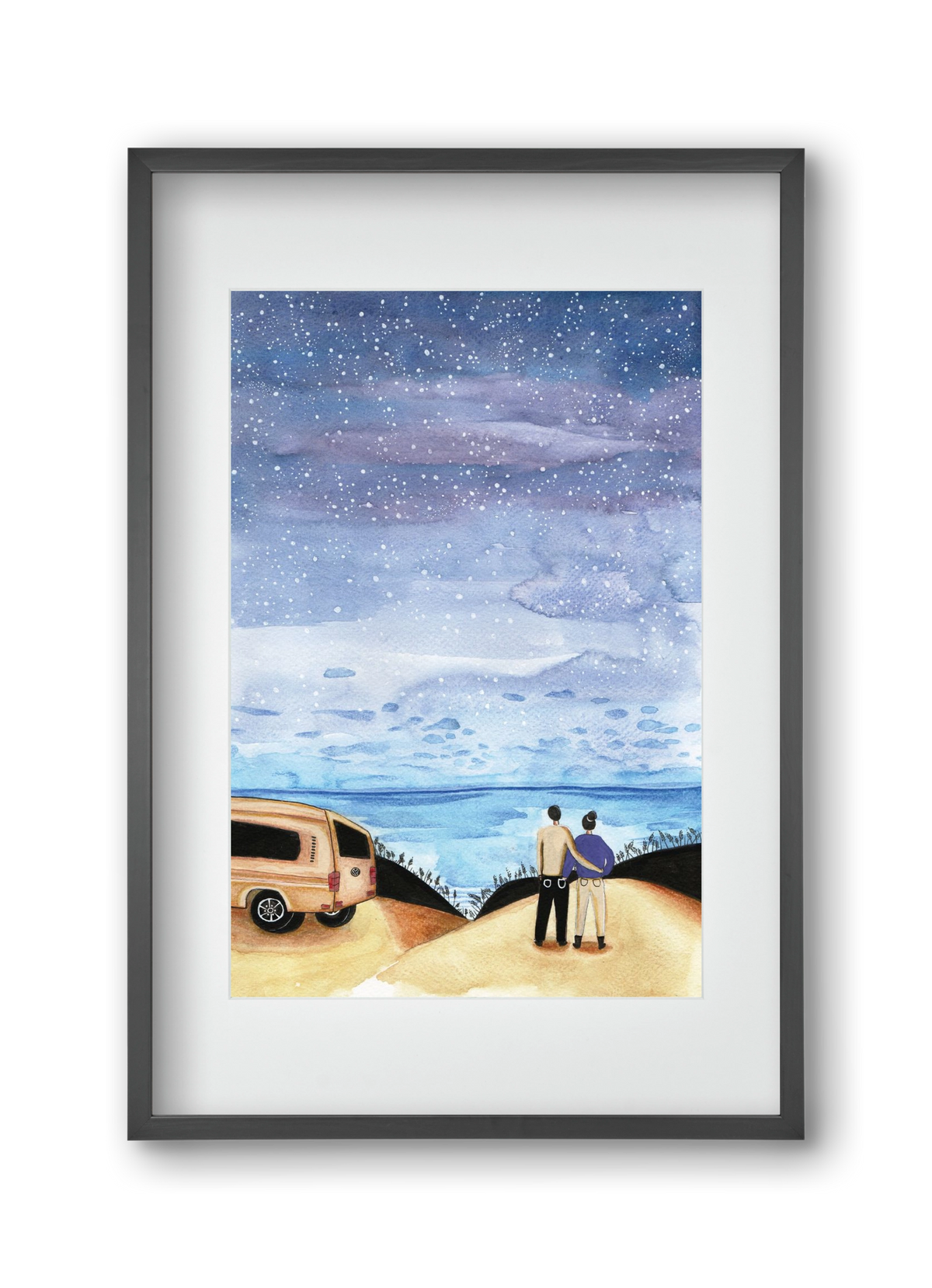 Roadtrip, 30x45 cm (20x30 cm), Fekete keret, paszpartuval