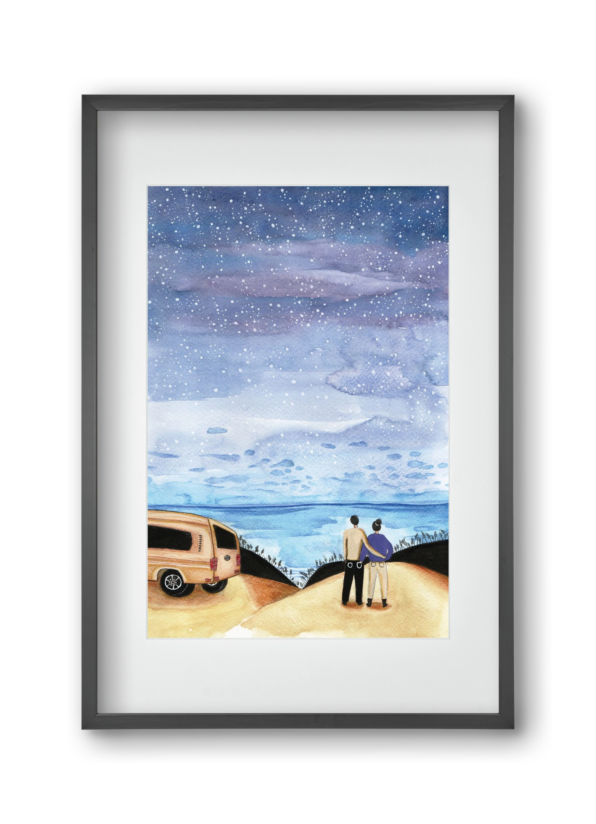 Roadtrip, 30x45 cm (20x30 cm), Fekete keret, paszpartuval