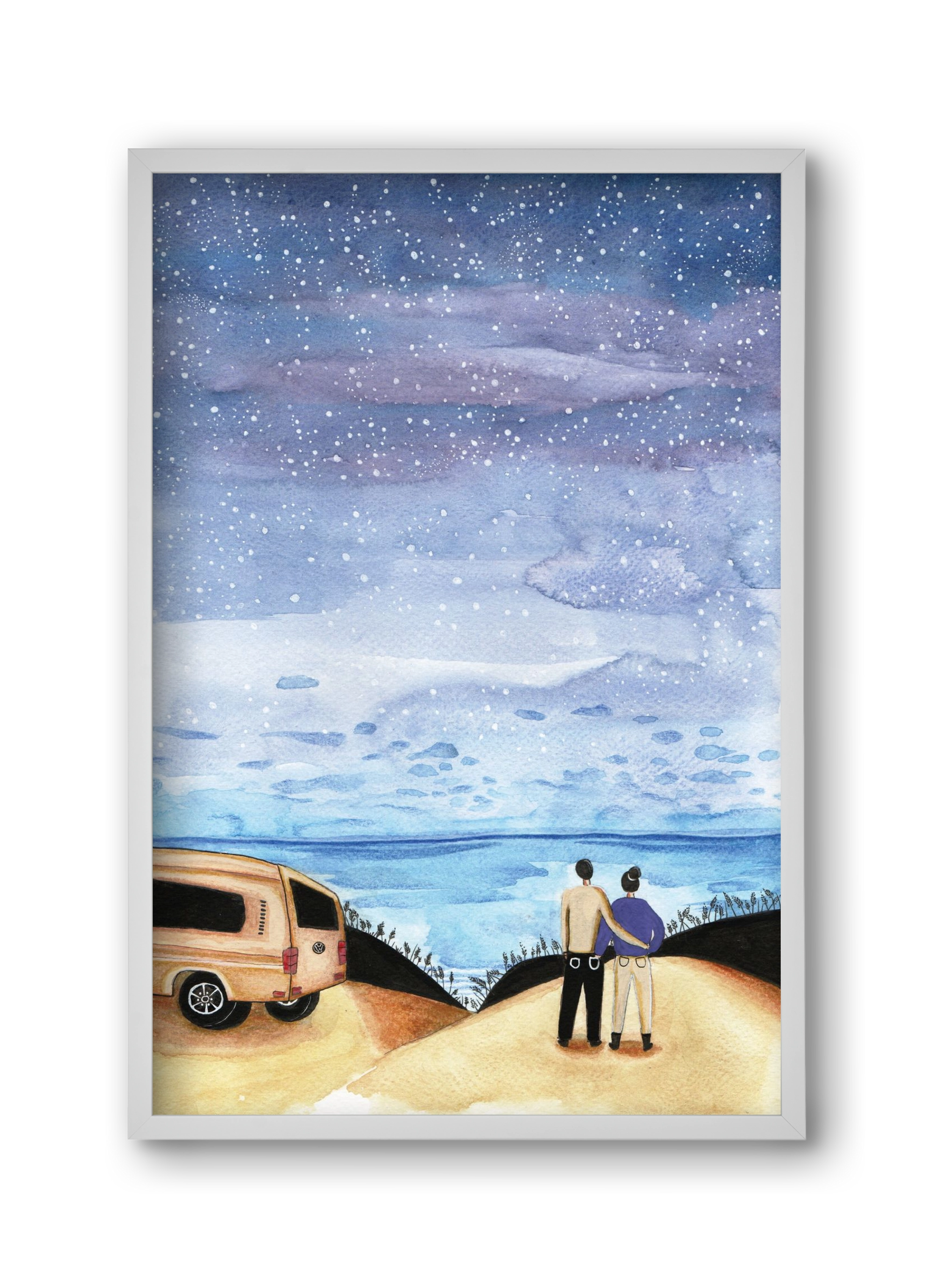 Roadtrip, 30x45 cm (30x45 cm), Fehér keret