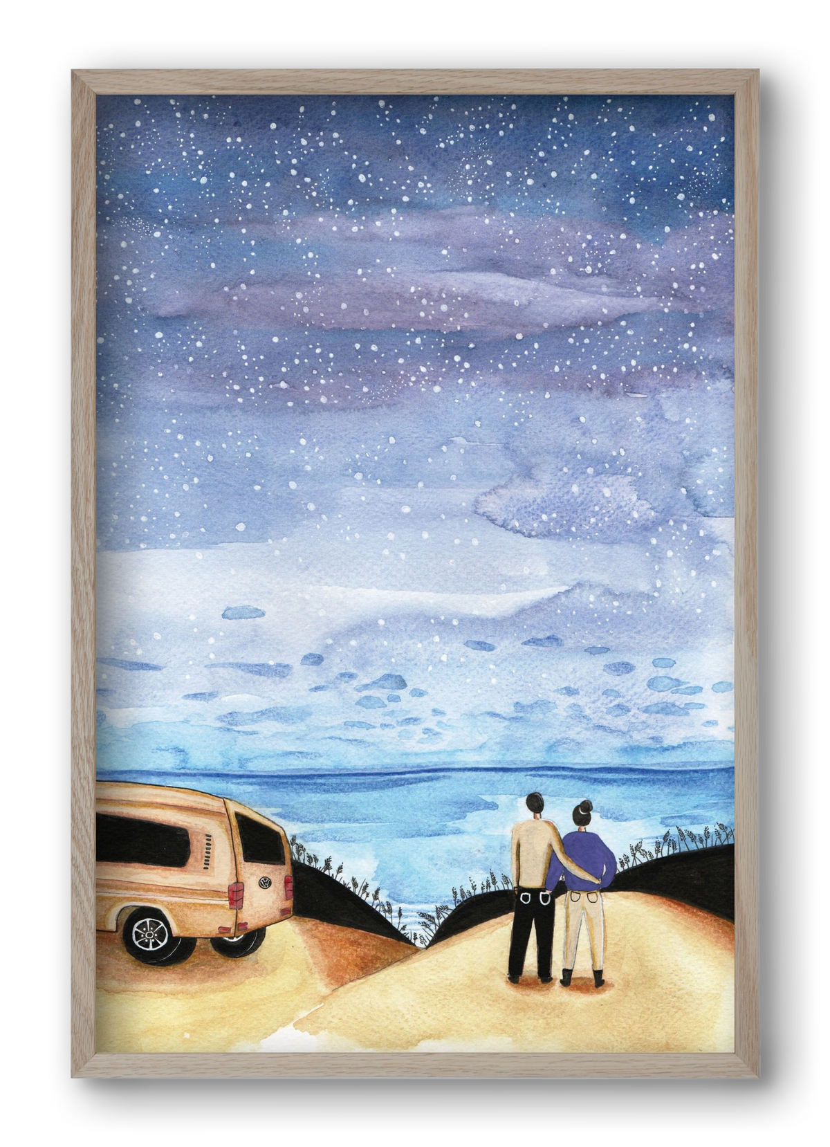 Roadtrip, 40x60 cm (40x60 cm), Tölgy keret