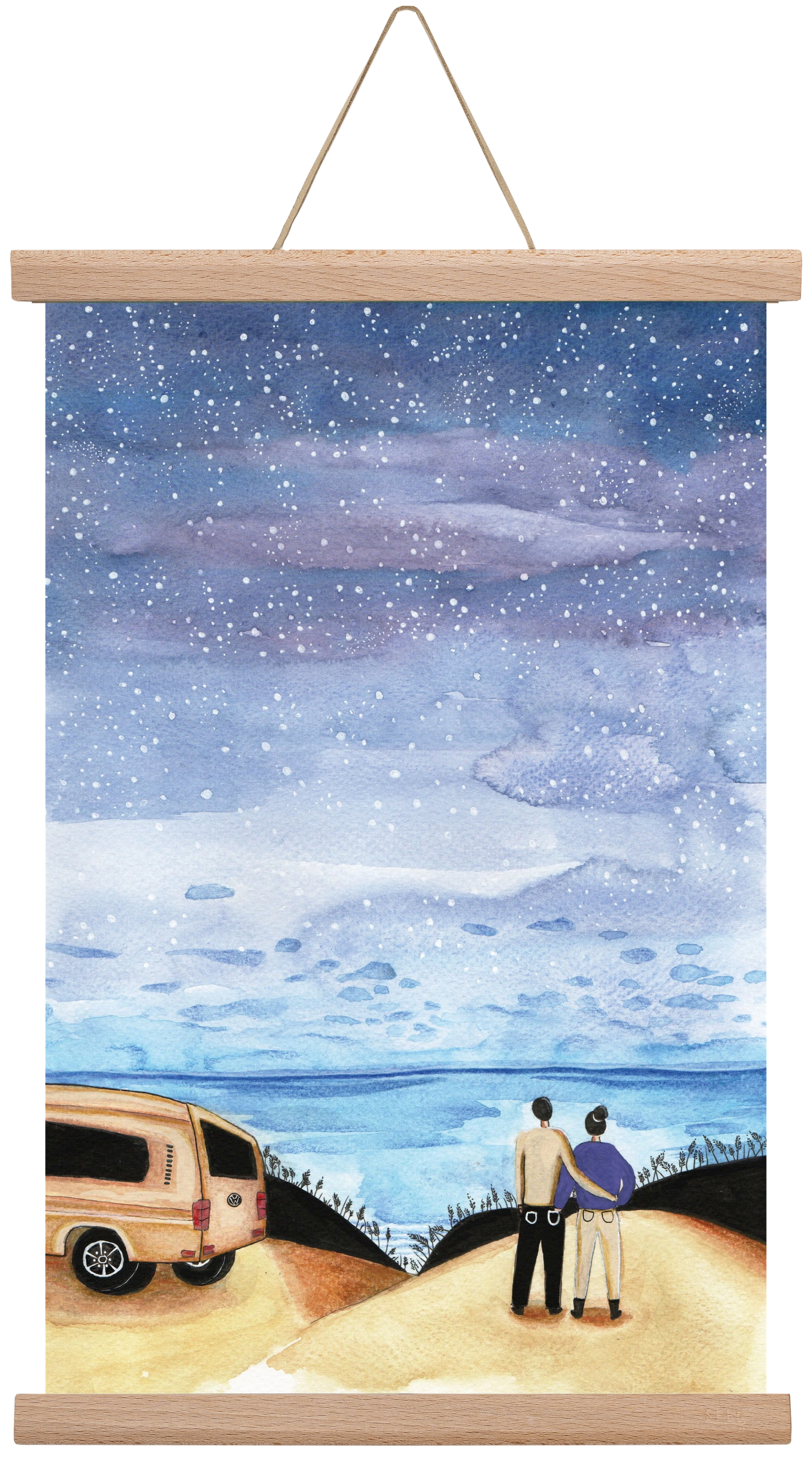 Roadtrip, 30x45 cm (30x45 cm), Tölgy akasztó