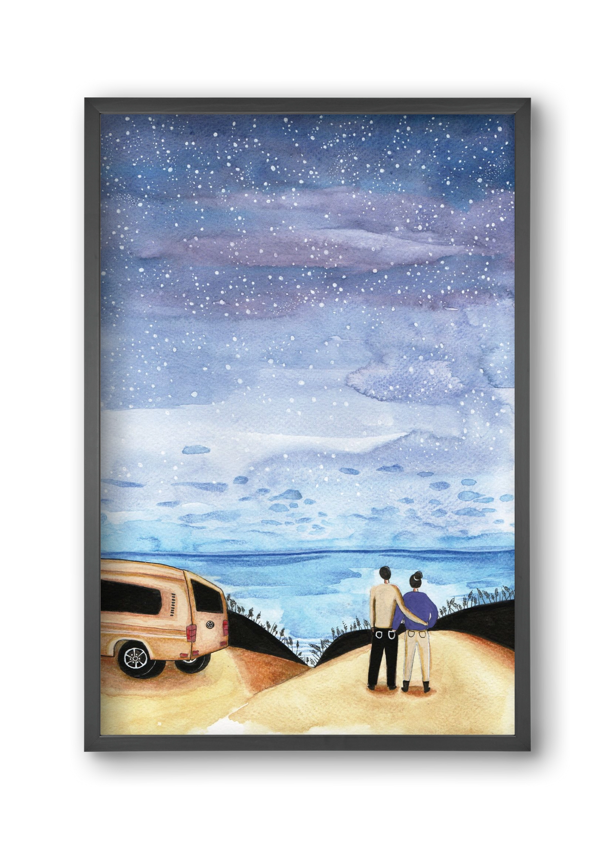 Roadtrip, 30x45 cm (30x45 cm), Fekete keret