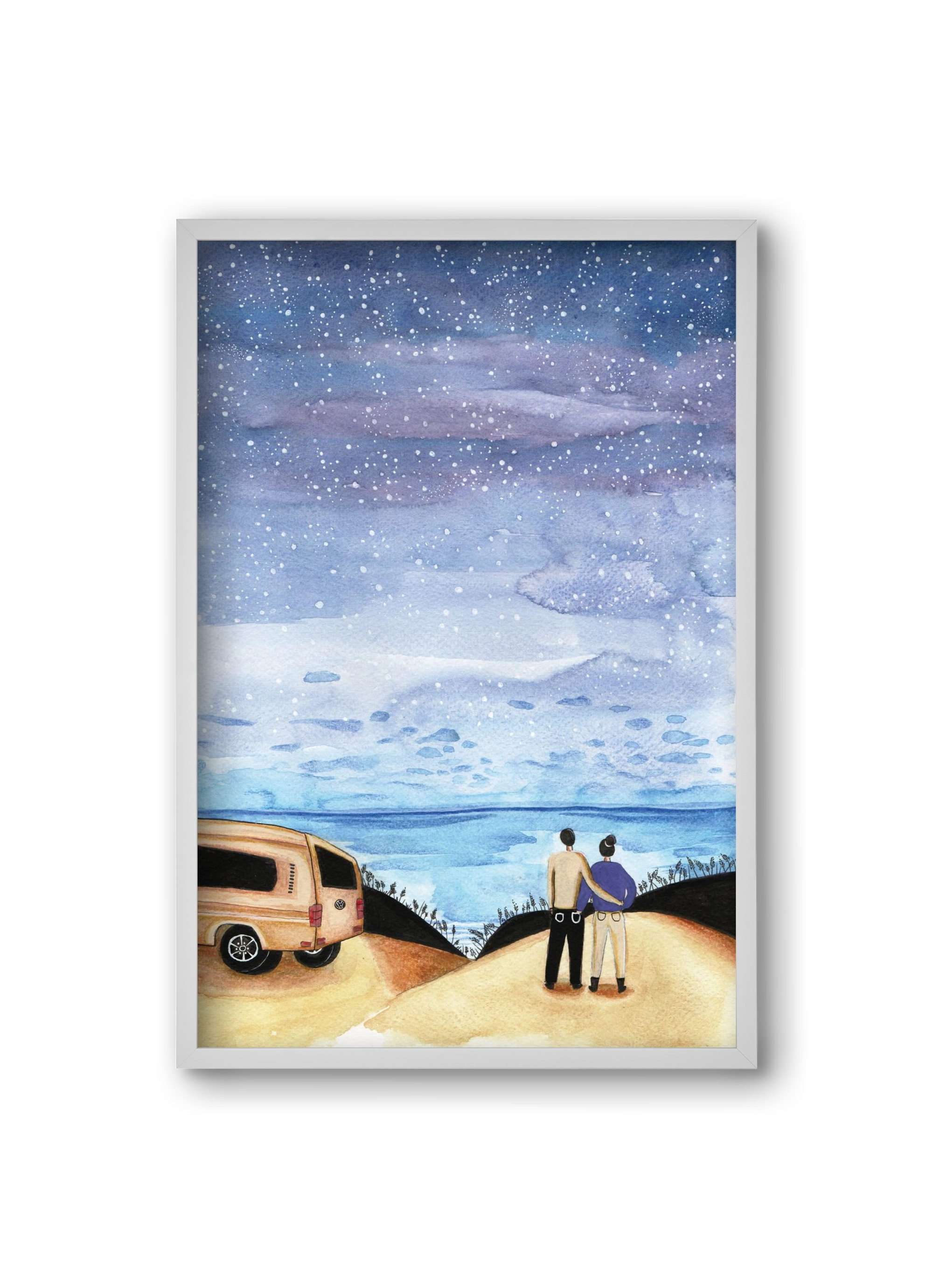 Roadtrip, 20x30 cm (20x30 cm), Fehér keret