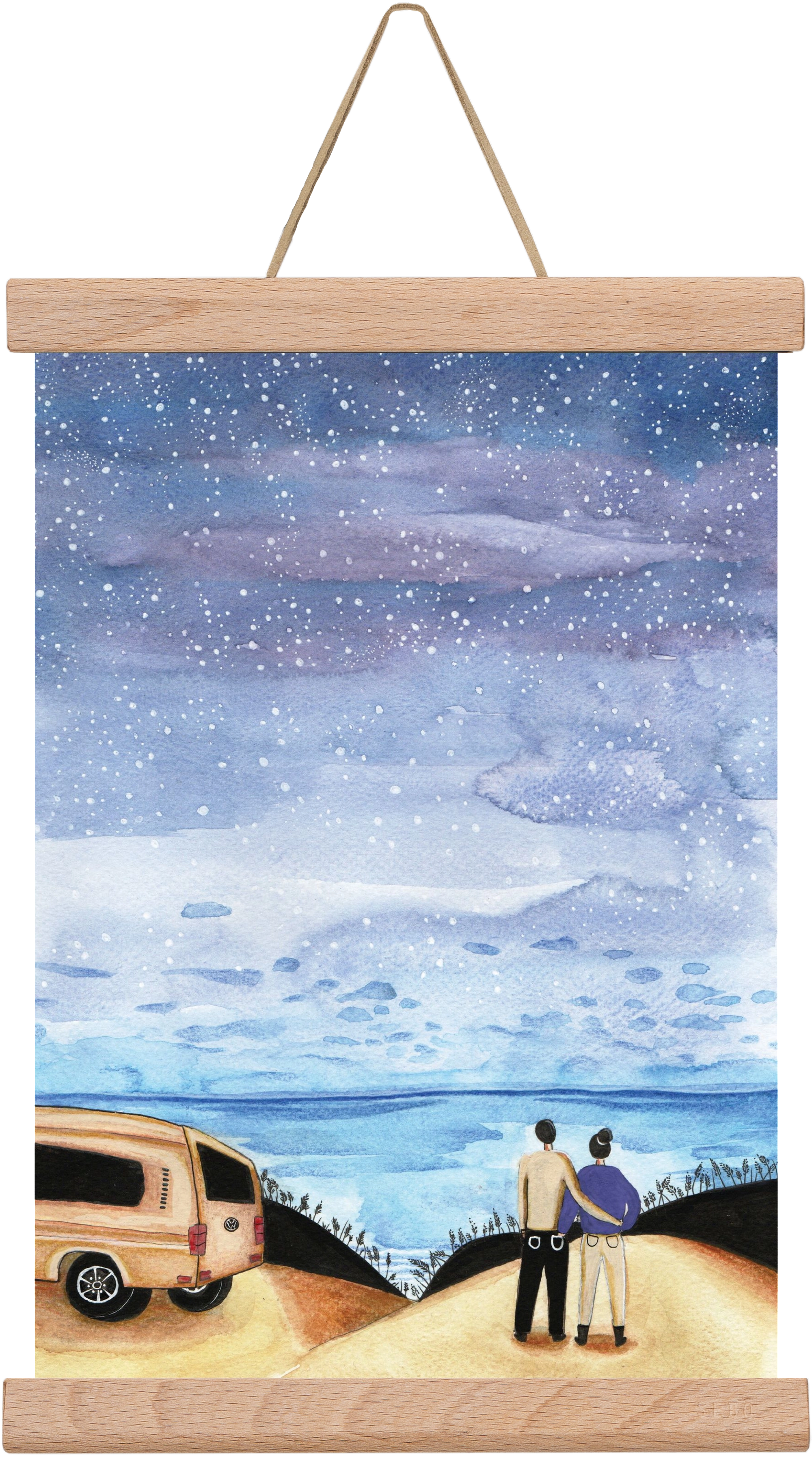 Roadtrip, 20x30 cm (20x30 cm), Tölgy akasztó