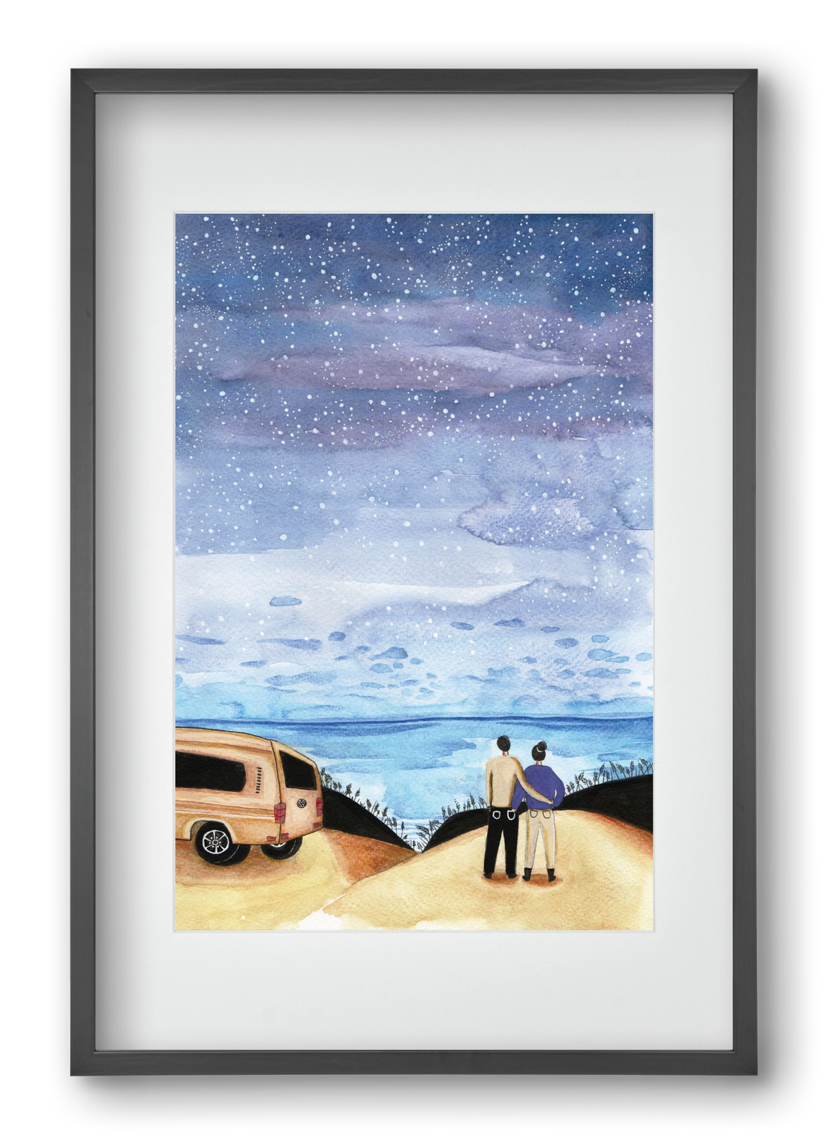 Roadtrip, 40x60 cm (30x45 cm), Fekete keret, paszpartuval