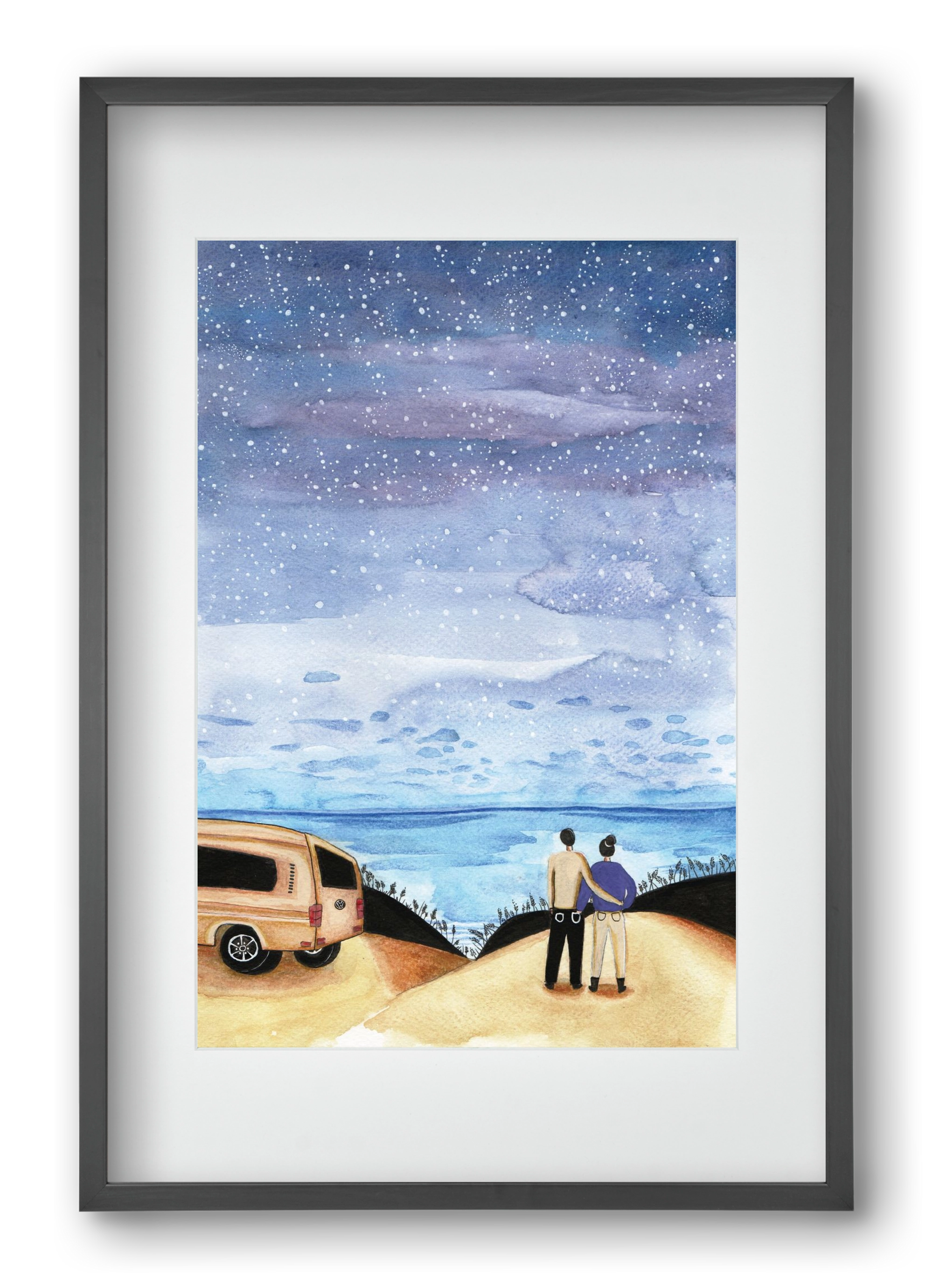 Roadtrip, 40x60 cm (30x45 cm), Fekete keret, paszpartuval