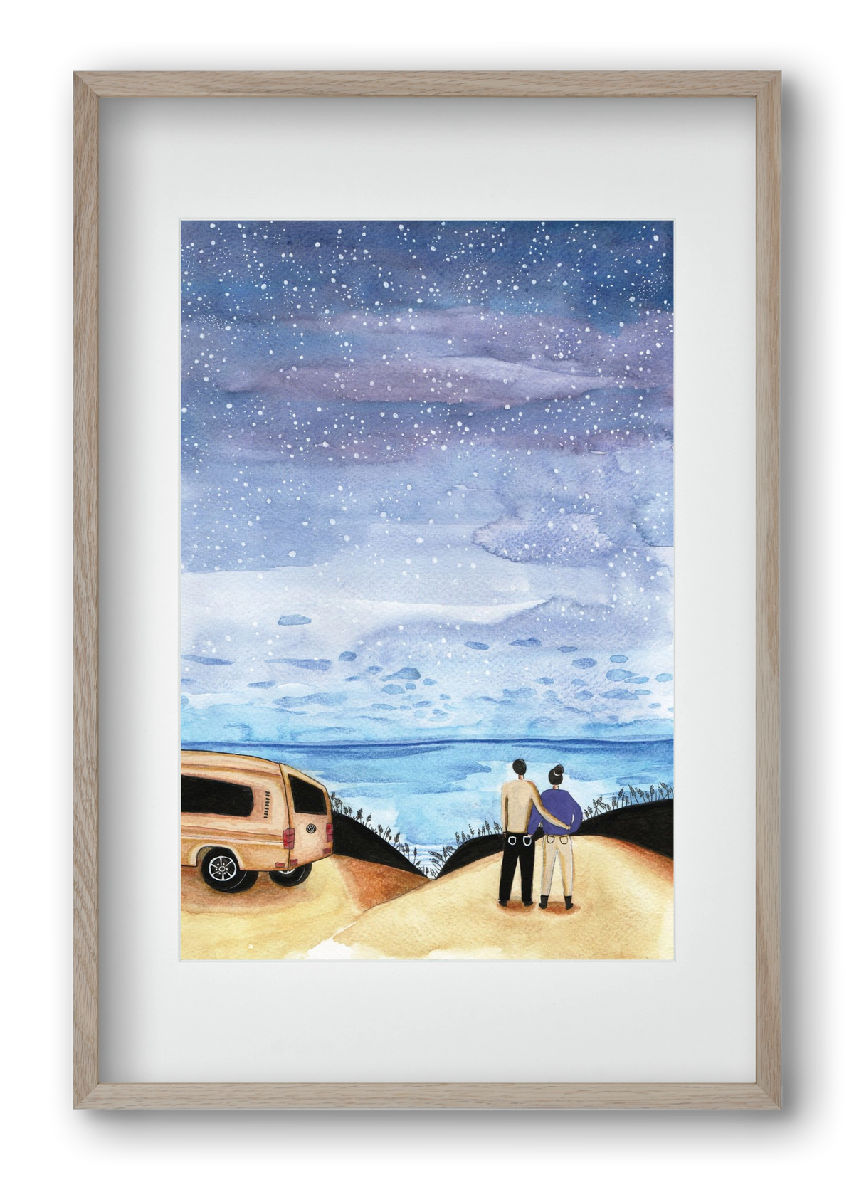 Roadtrip, 40x60 cm (30x45 cm), Tölgy keret, paszpartuval