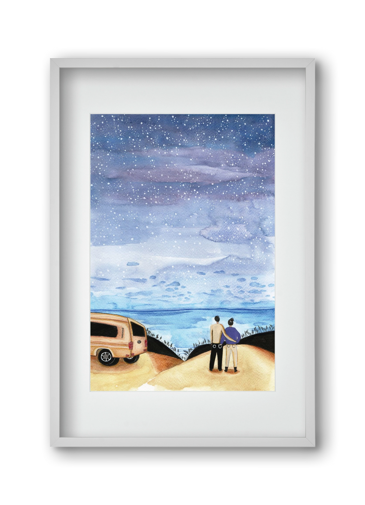 Roadtrip, 30x45 cm (20x30 cm), Fehér keret, paszpartuval