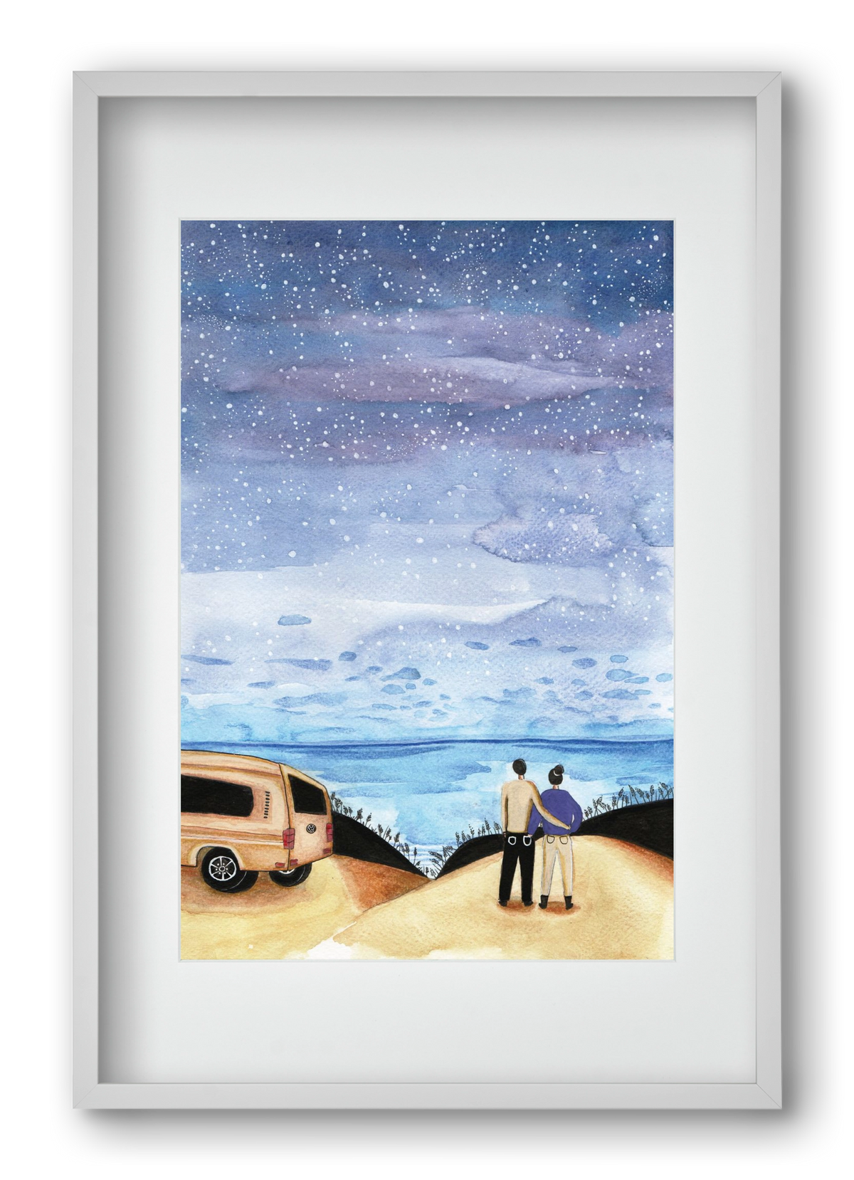 Roadtrip, 40x60 cm (30x45 cm), Fehér keret, paszpartuval