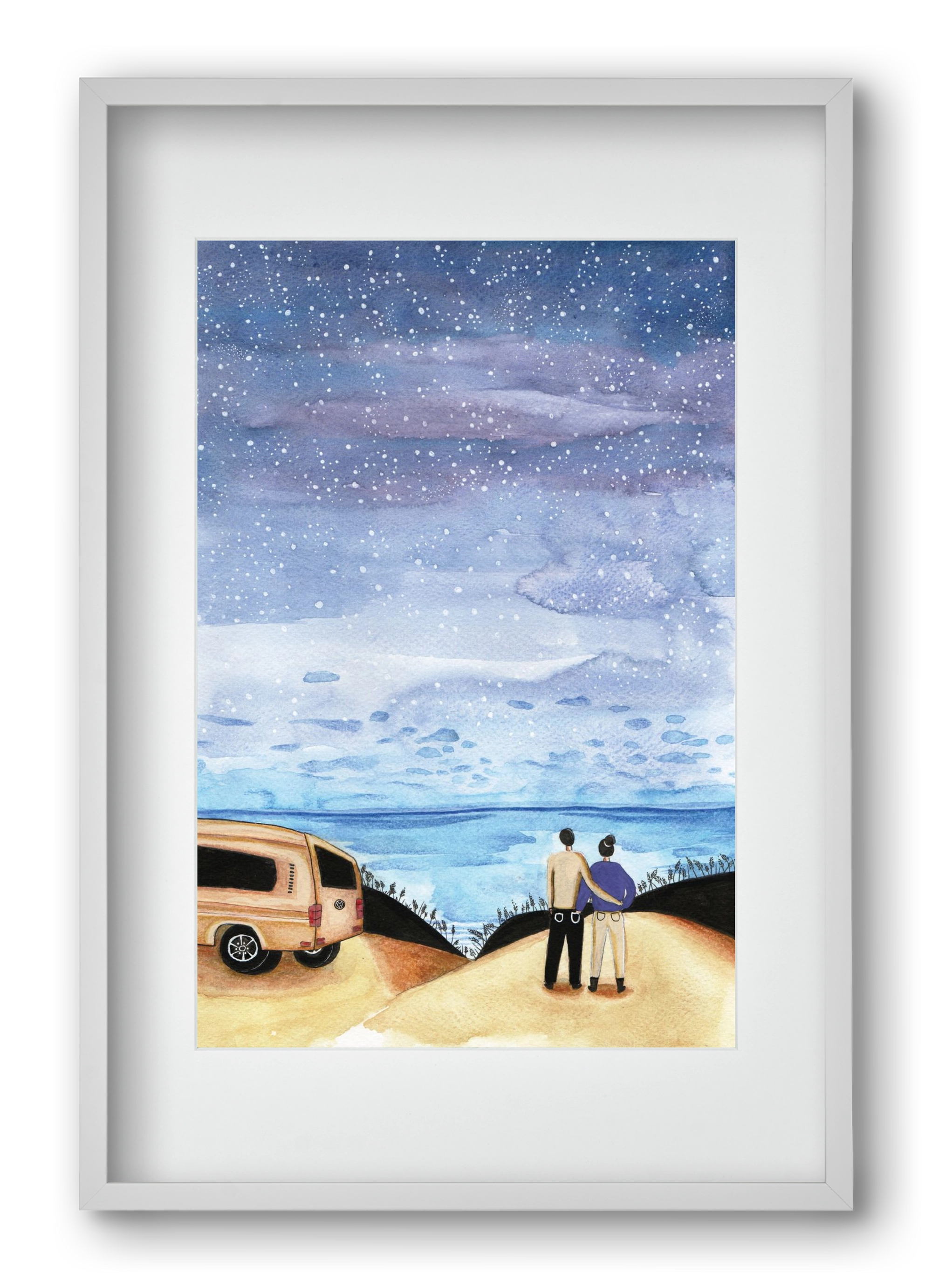 Roadtrip, 40x60 cm (30x45 cm), Fehér keret, paszpartuval