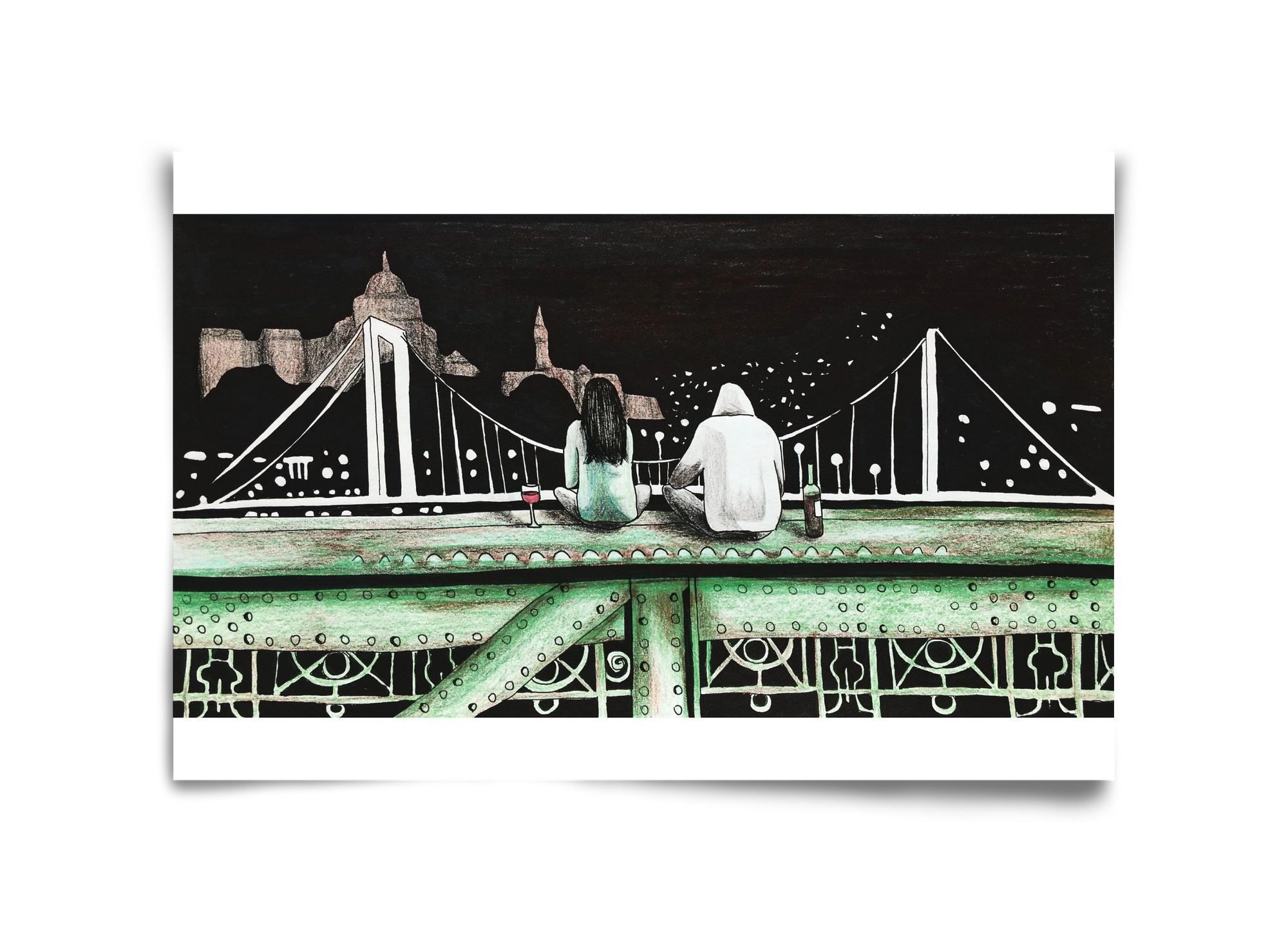 Szabihíd, 45x30 cm, Keret nélkül