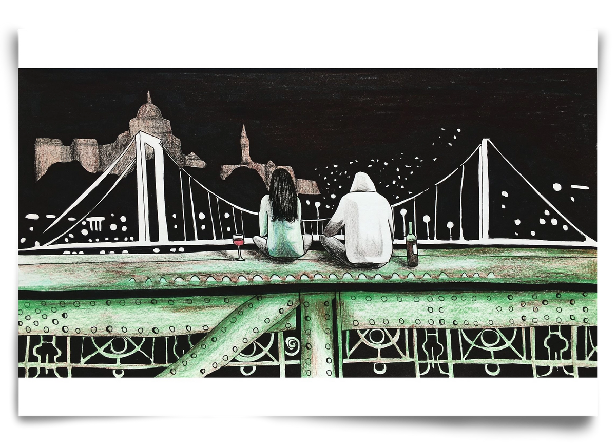 Szabihíd, 90x60 cm, Keret nélkül