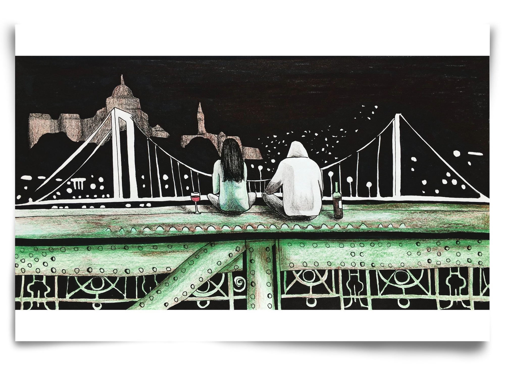 Szabihíd, 90x60 cm, Keret nélkül