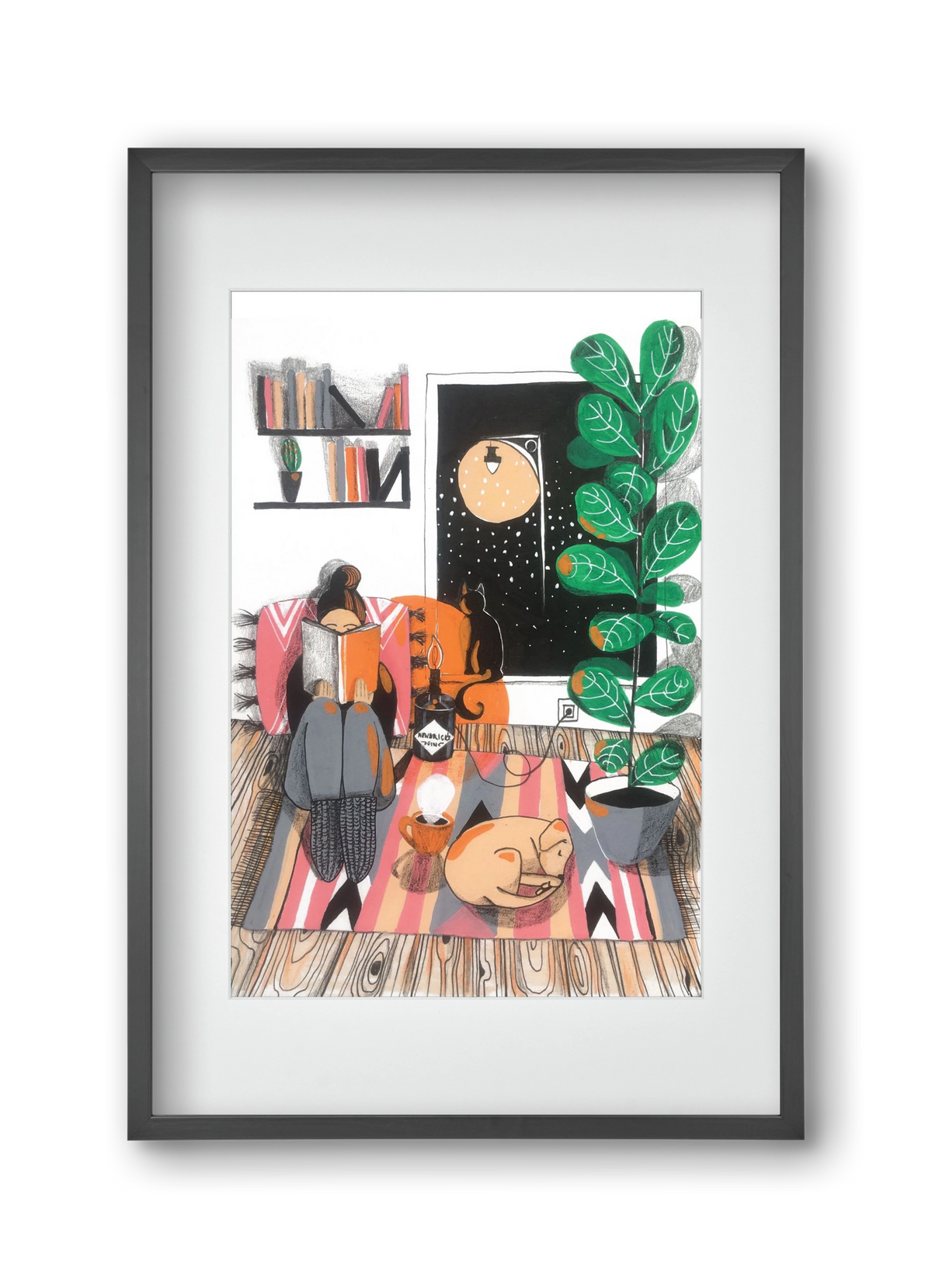 Téli begubózós, 30x45 cm (20x30 cm), Fekete keret, paszpartuval