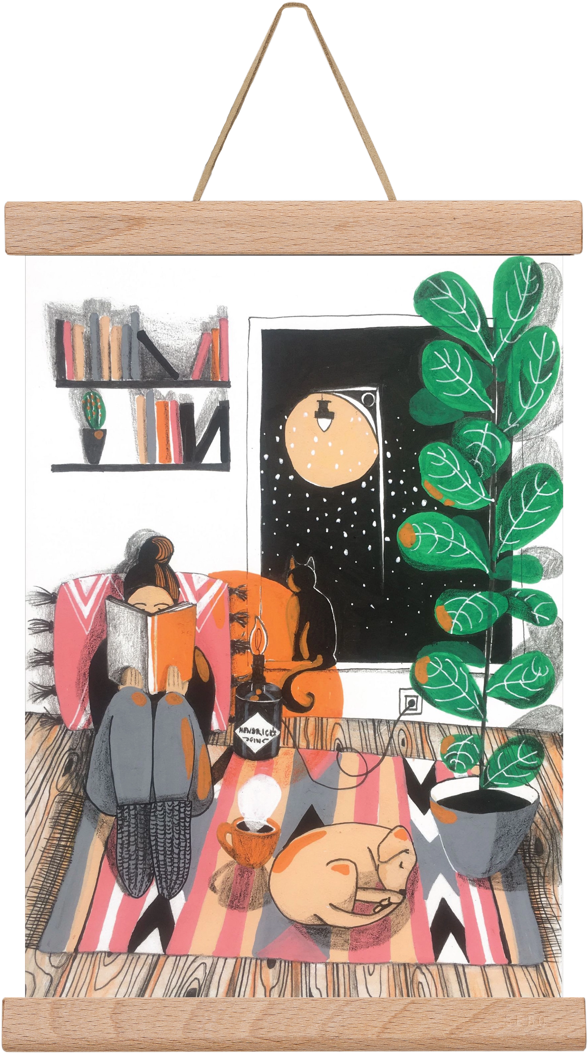 Téli begubózós, 20x30 cm (20x30 cm), Tölgy akasztó