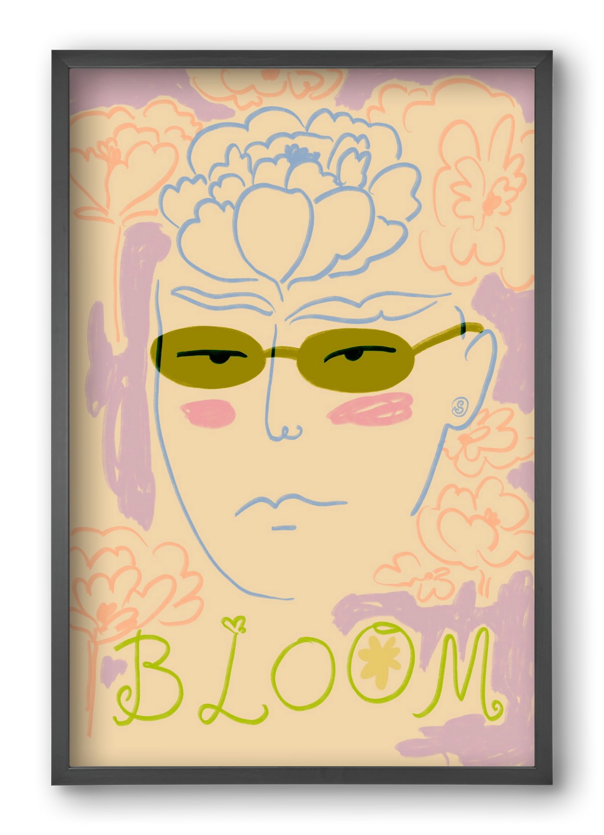 BLOOM, 40x60 cm (40x60 cm), Fekete keret
