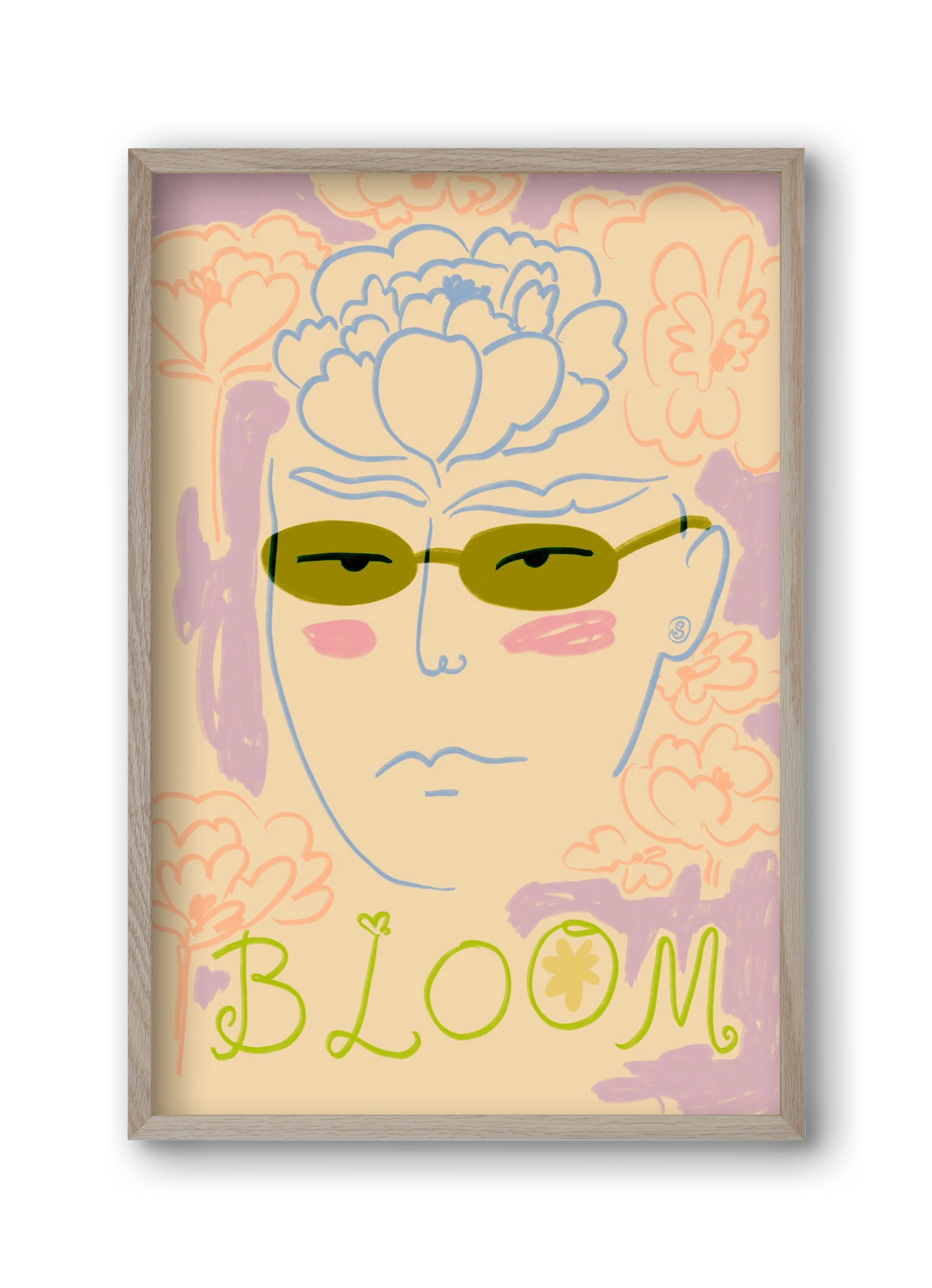 BLOOM, 30x45 cm (30x45 cm), Tölgy keret