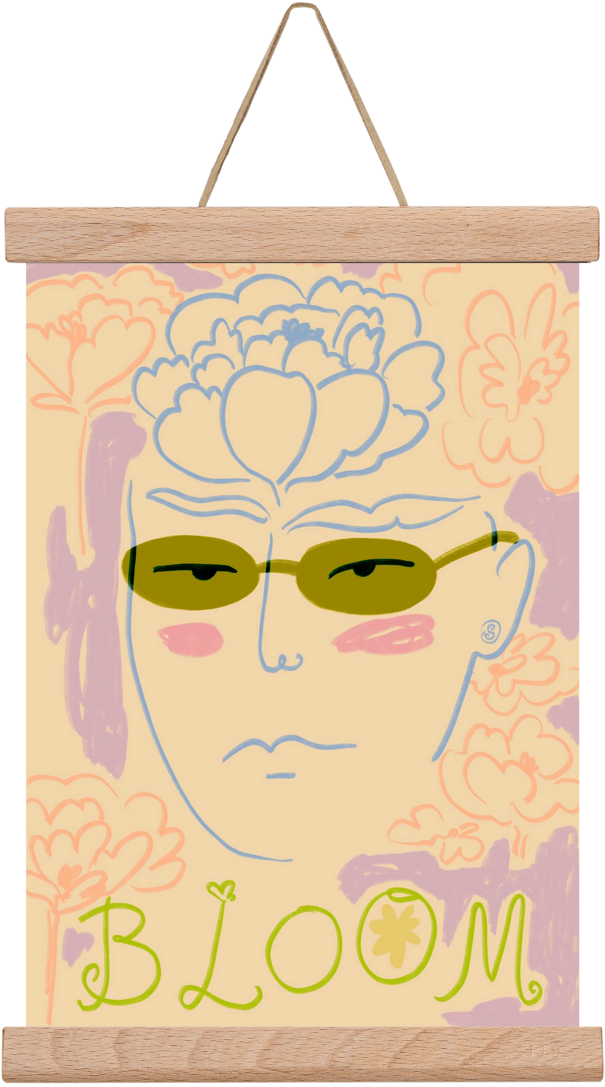 BLOOM, 20x30 cm (20x30 cm), Tölgy akasztó