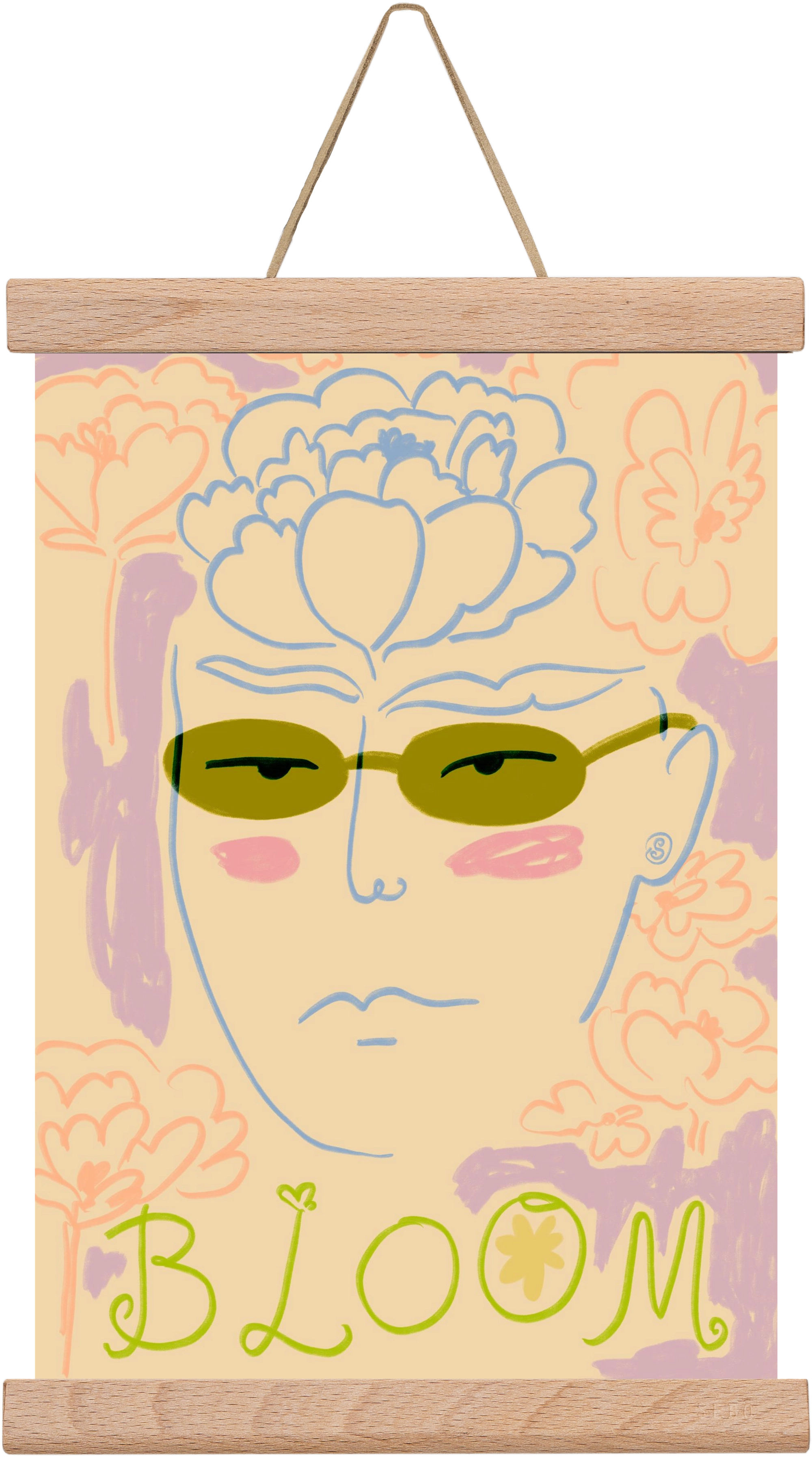 BLOOM, 20x30 cm (20x30 cm), Tölgy akasztó