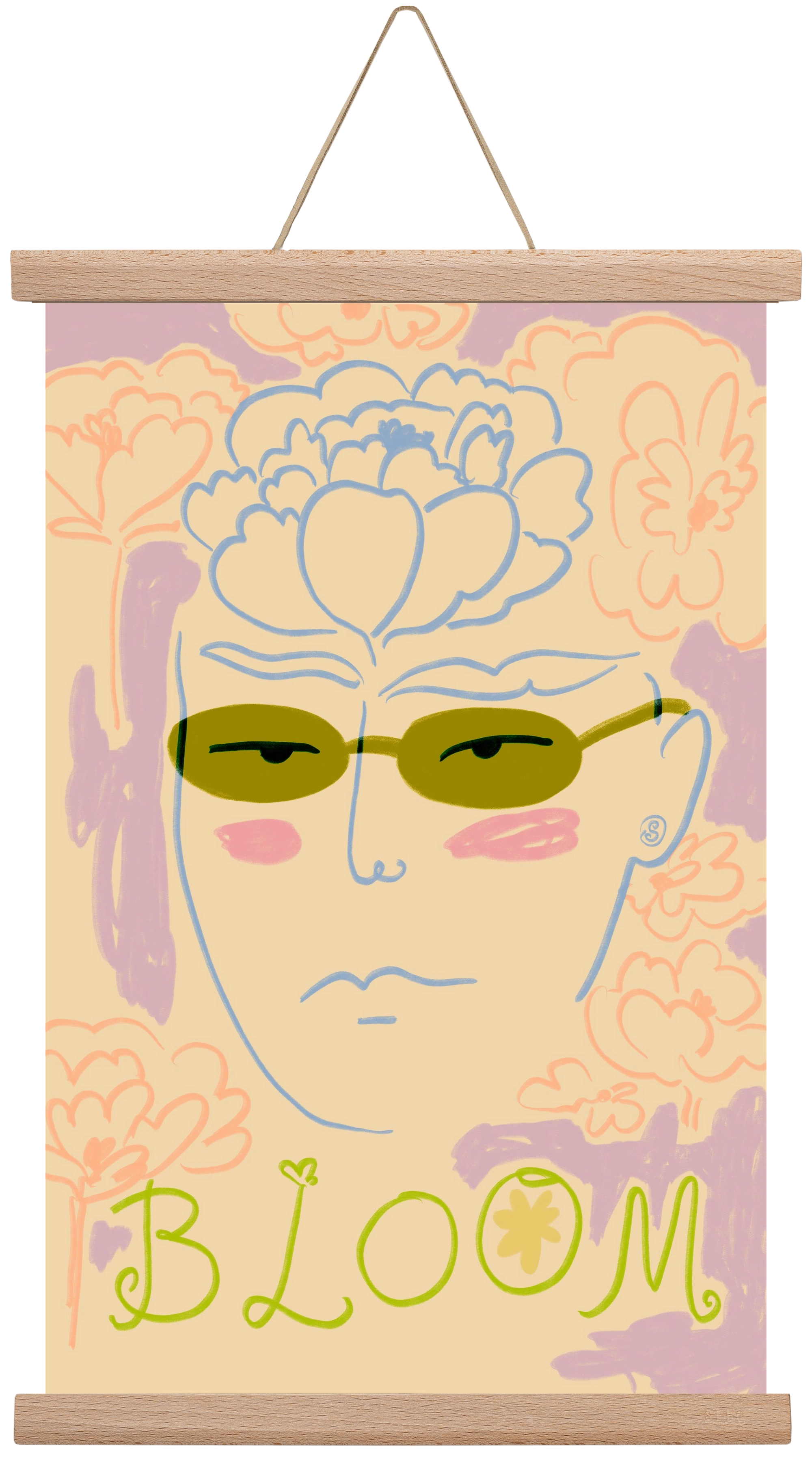 BLOOM, 30x45 cm (30x45 cm), Tölgy akasztó