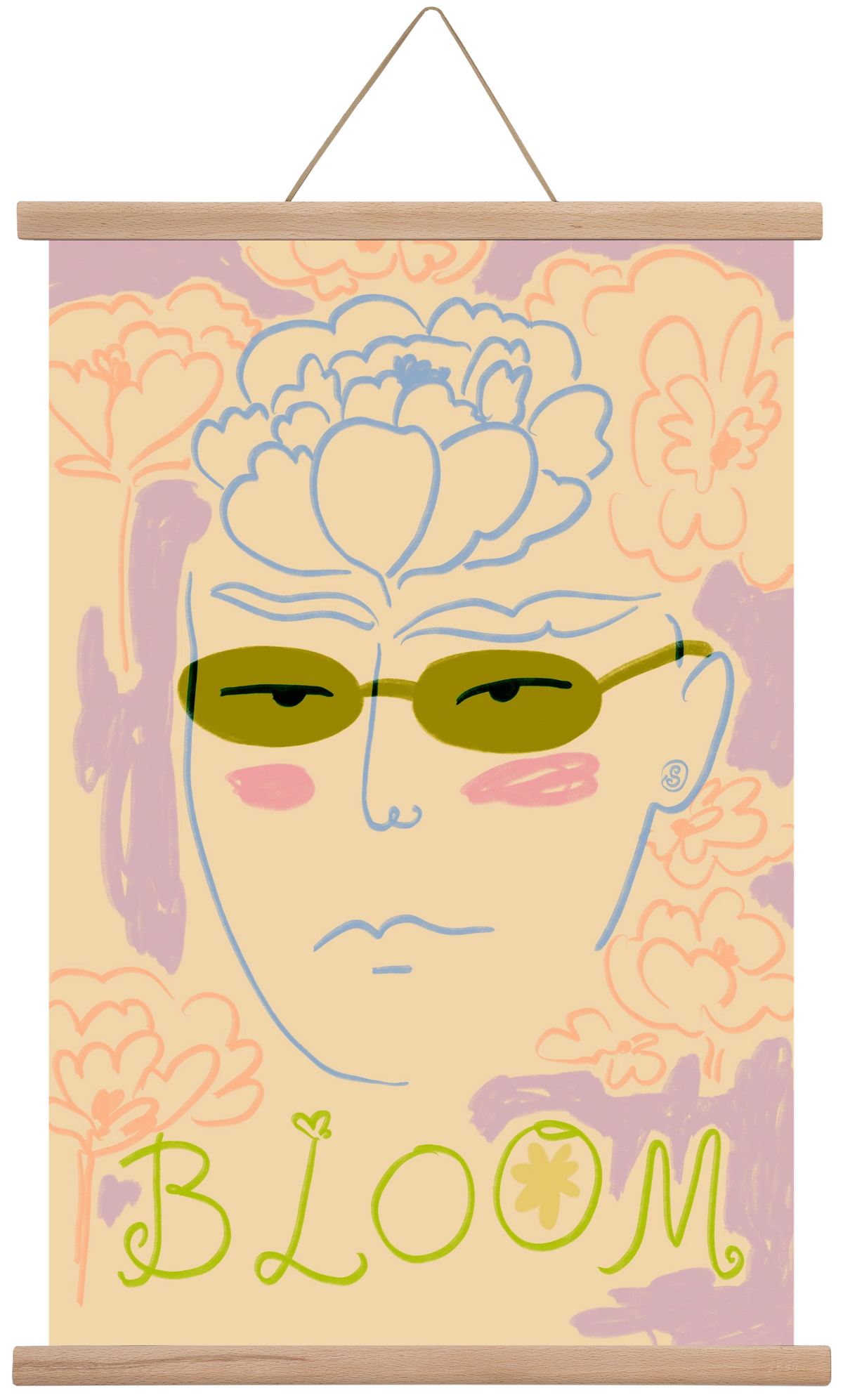 BLOOM, 40x60 cm (40x60 cm), Tölgy akasztó