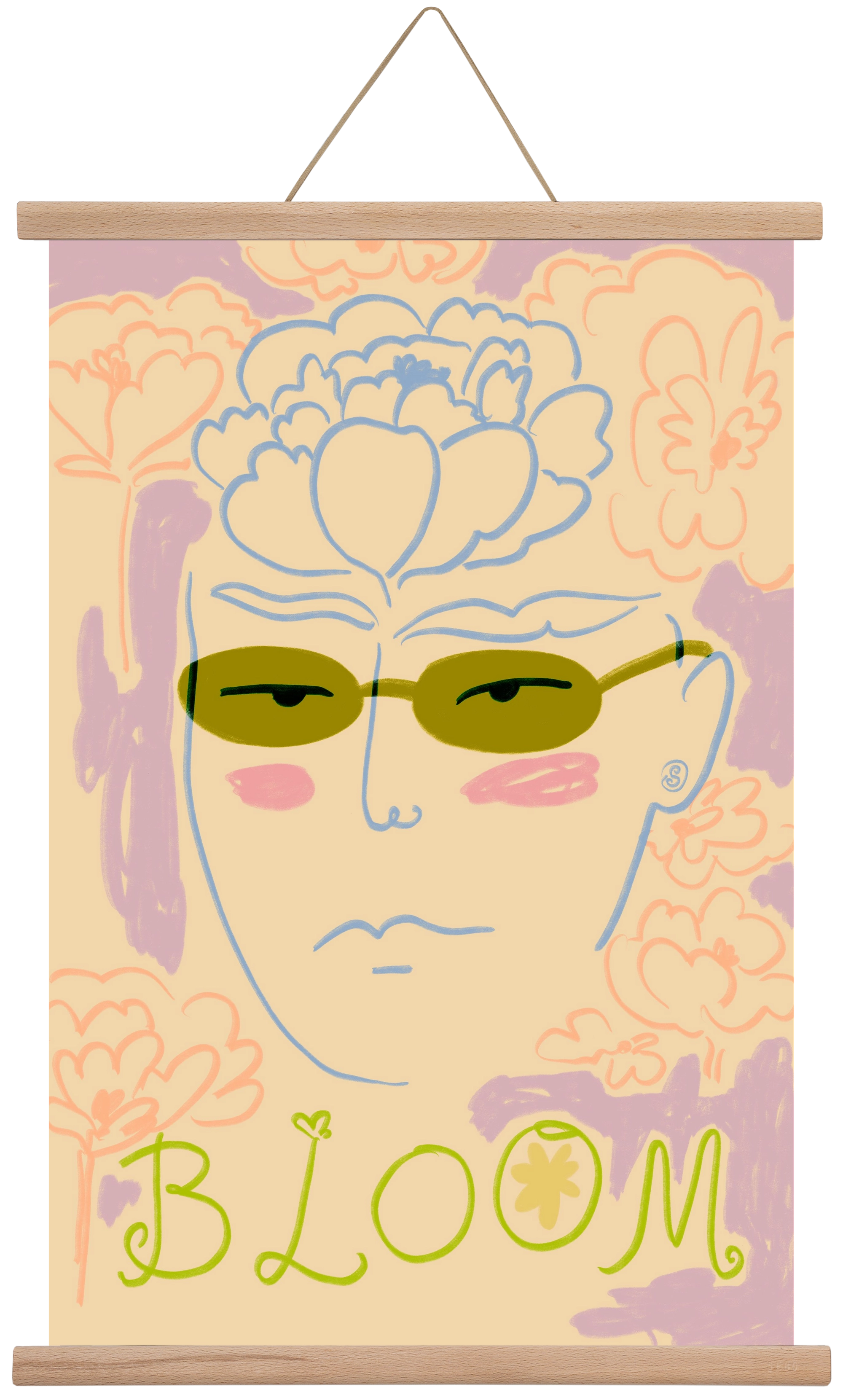 BLOOM, 40x60 cm (40x60 cm), Tölgy akasztó