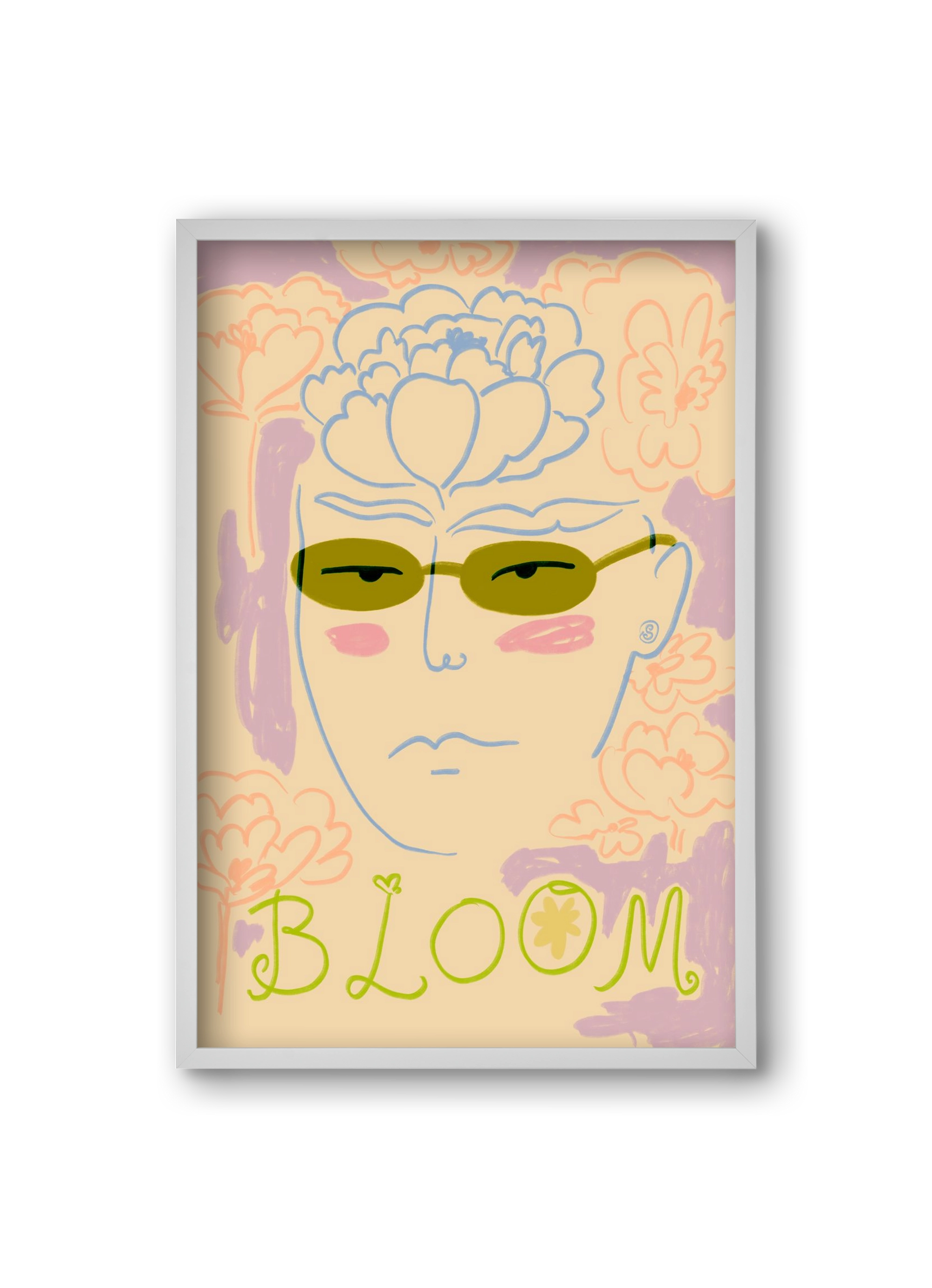 BLOOM, 20x30 cm (20x30 cm), Fehér keret