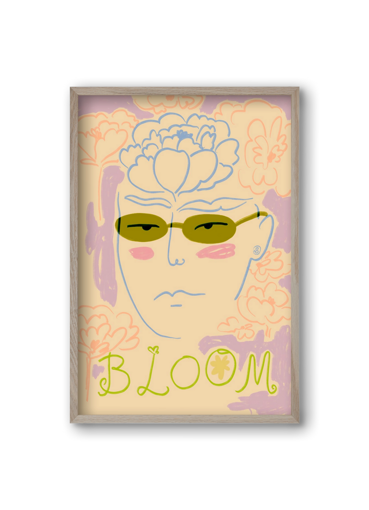 BLOOM, 20x30 cm (20x30 cm), Tölgy keret
