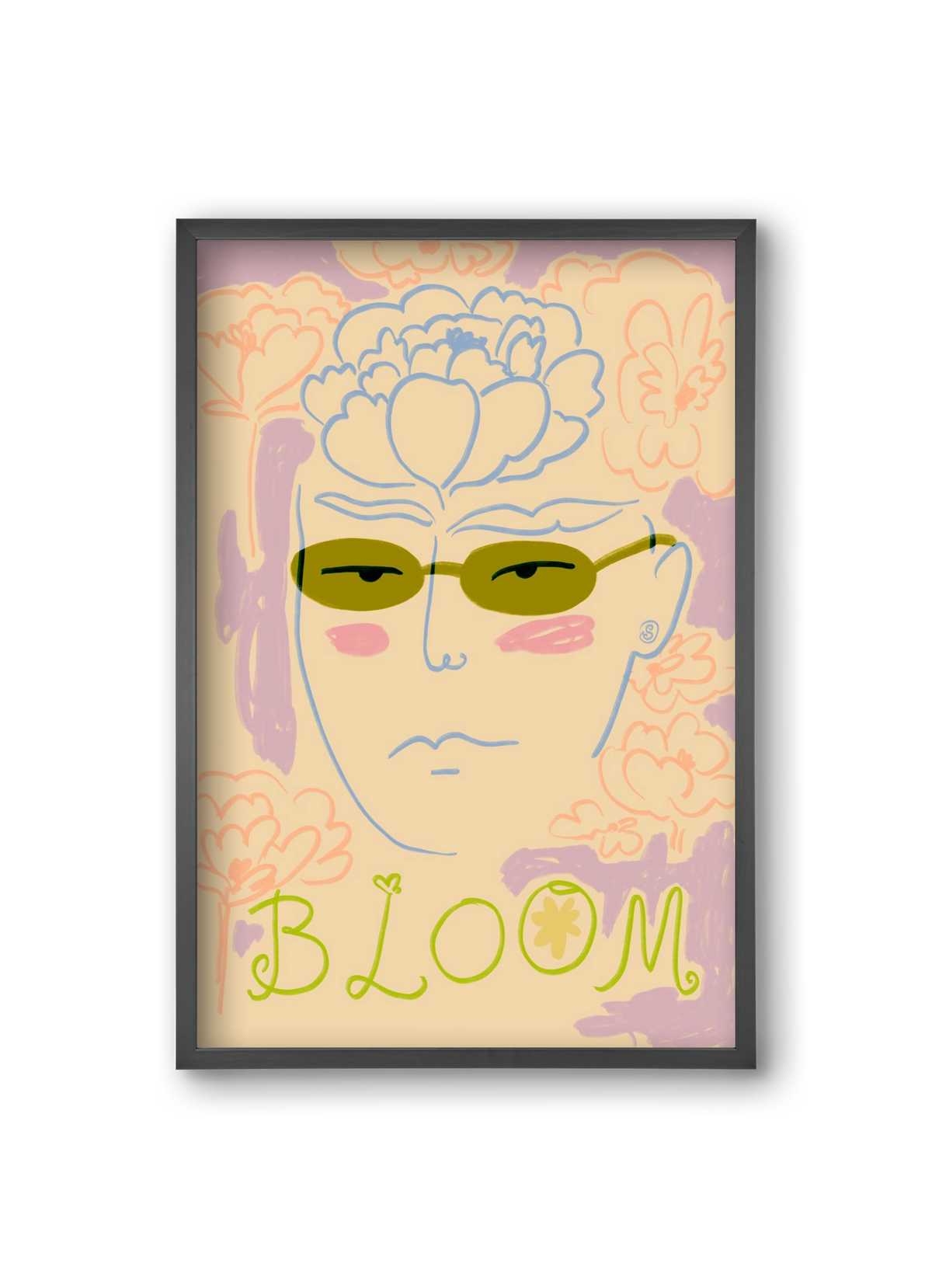 BLOOM, 20x30 cm (20x30 cm), Fekete keret
