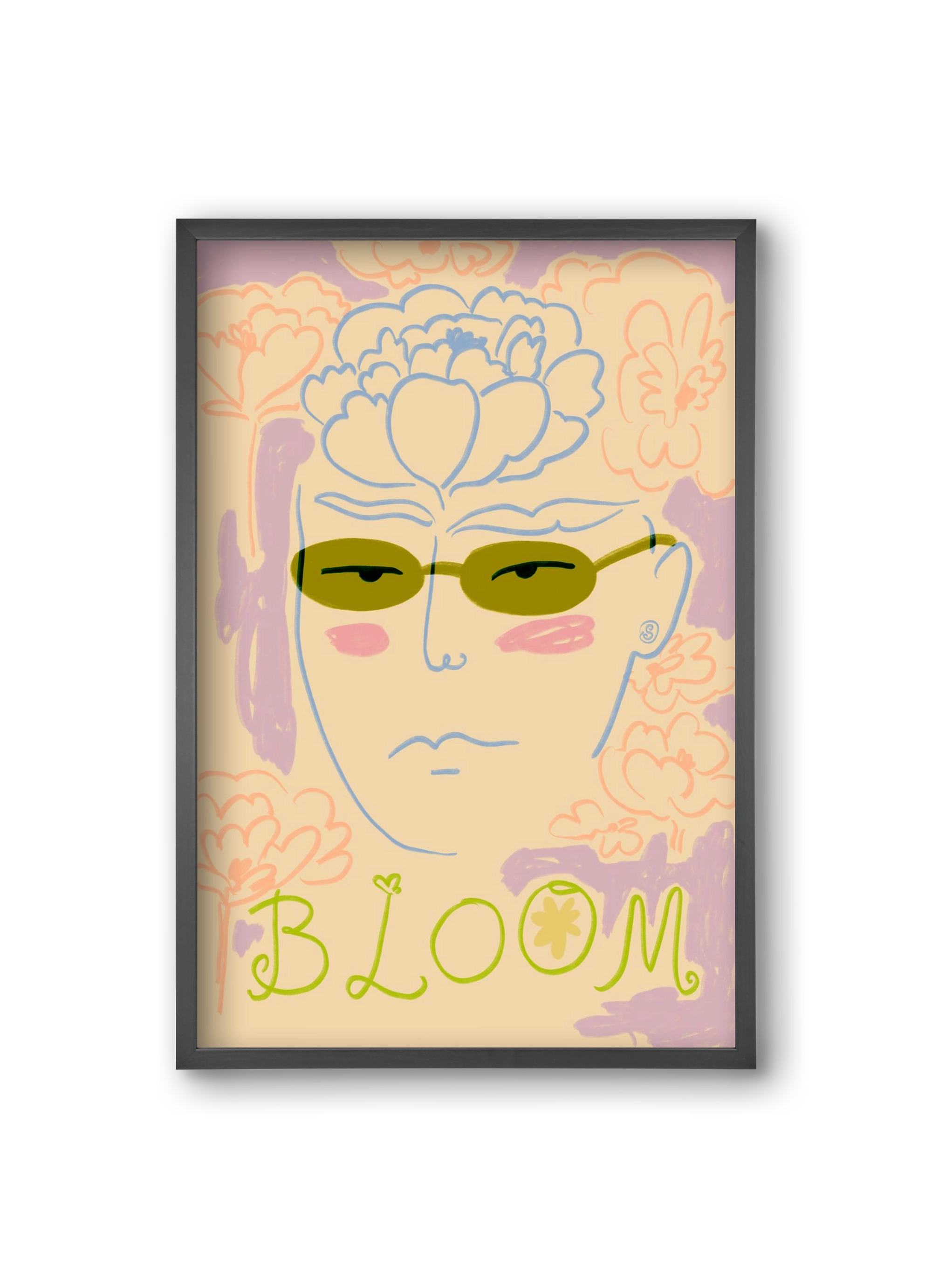 BLOOM, 20x30 cm (20x30 cm), Fekete keret