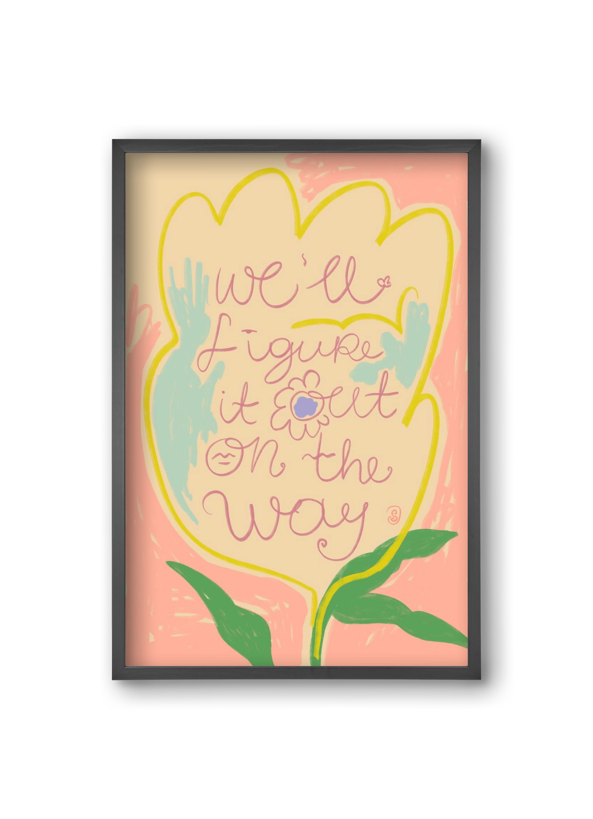 WE’LL FIGURE IT OUT ON THE WAY, 20x30 cm (20x30 cm), Fekete keret