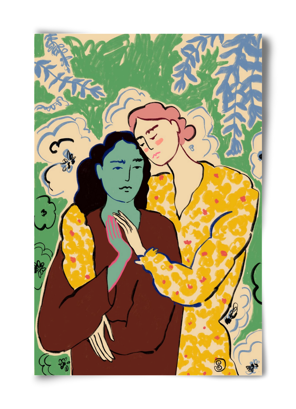 HOLDING HANDS, 40x60 cm, Keret nélkül