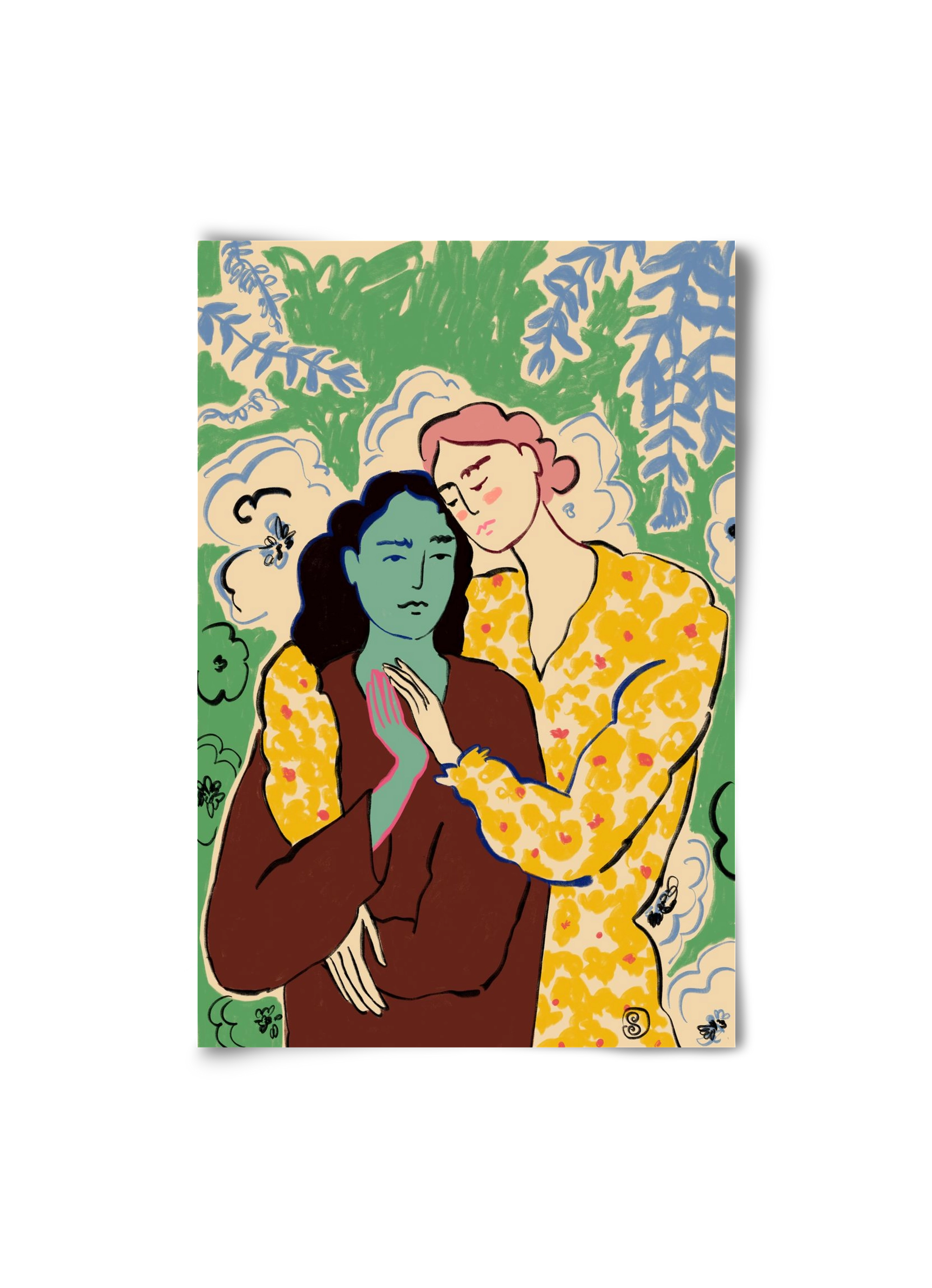 HOLDING HANDS, 20x30 cm, Keret nélkül